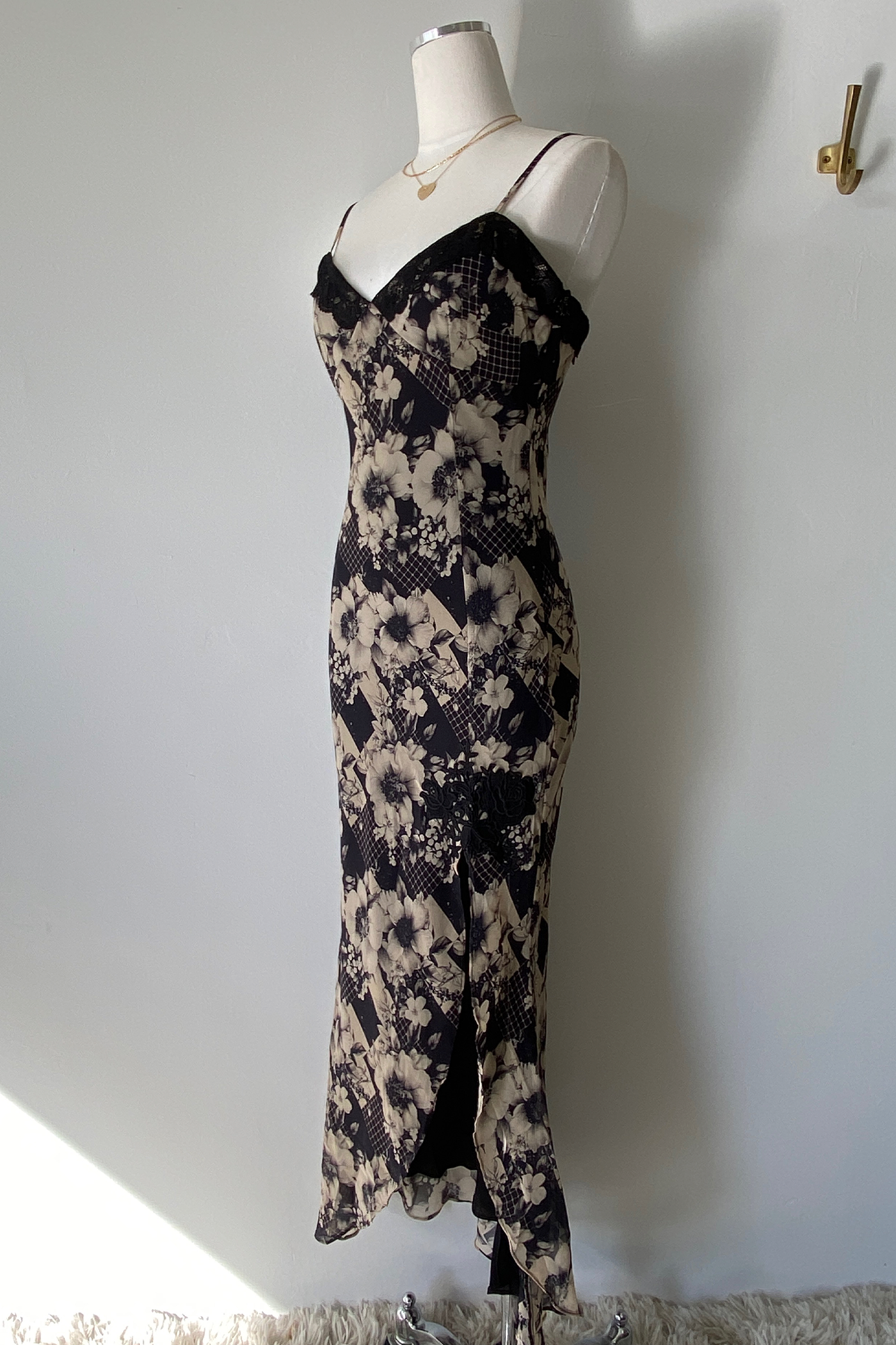 Mixed Floral Midi Dress
