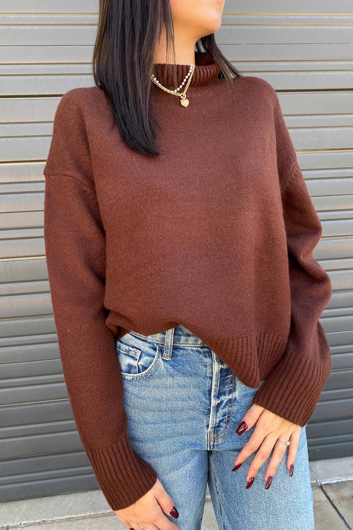 Mock Neck Sweater by For Good