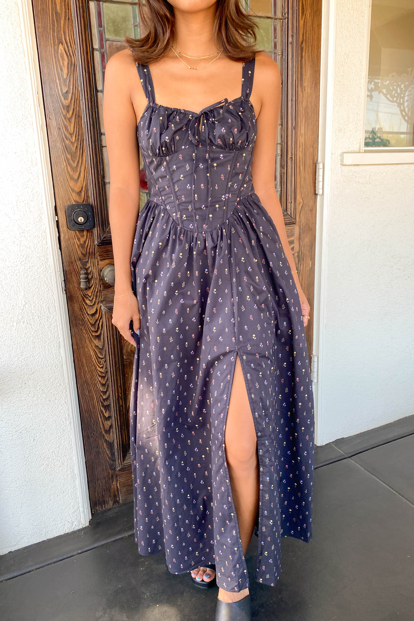 Floral Corset Maxi Dress