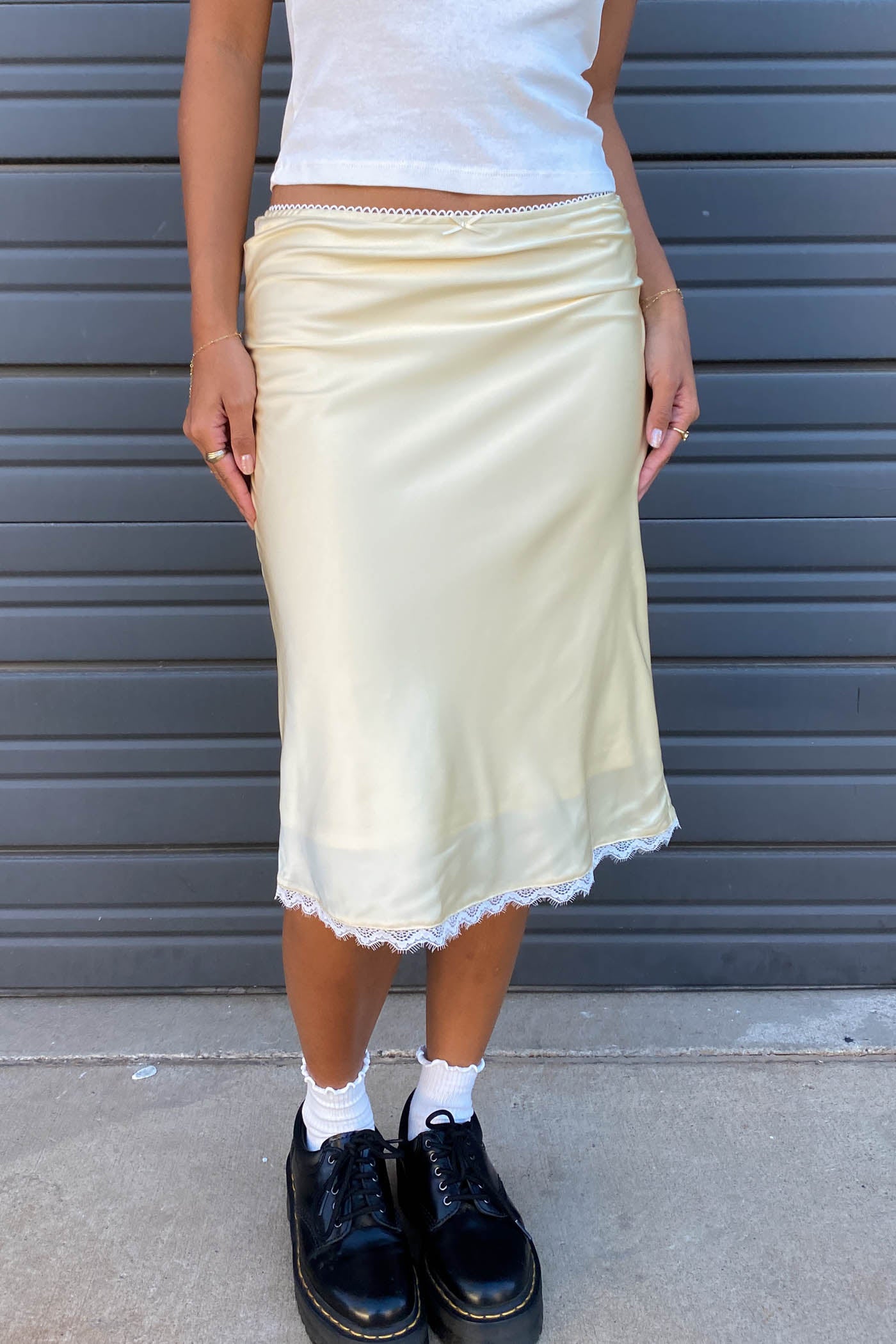 Satin Midi Skirt