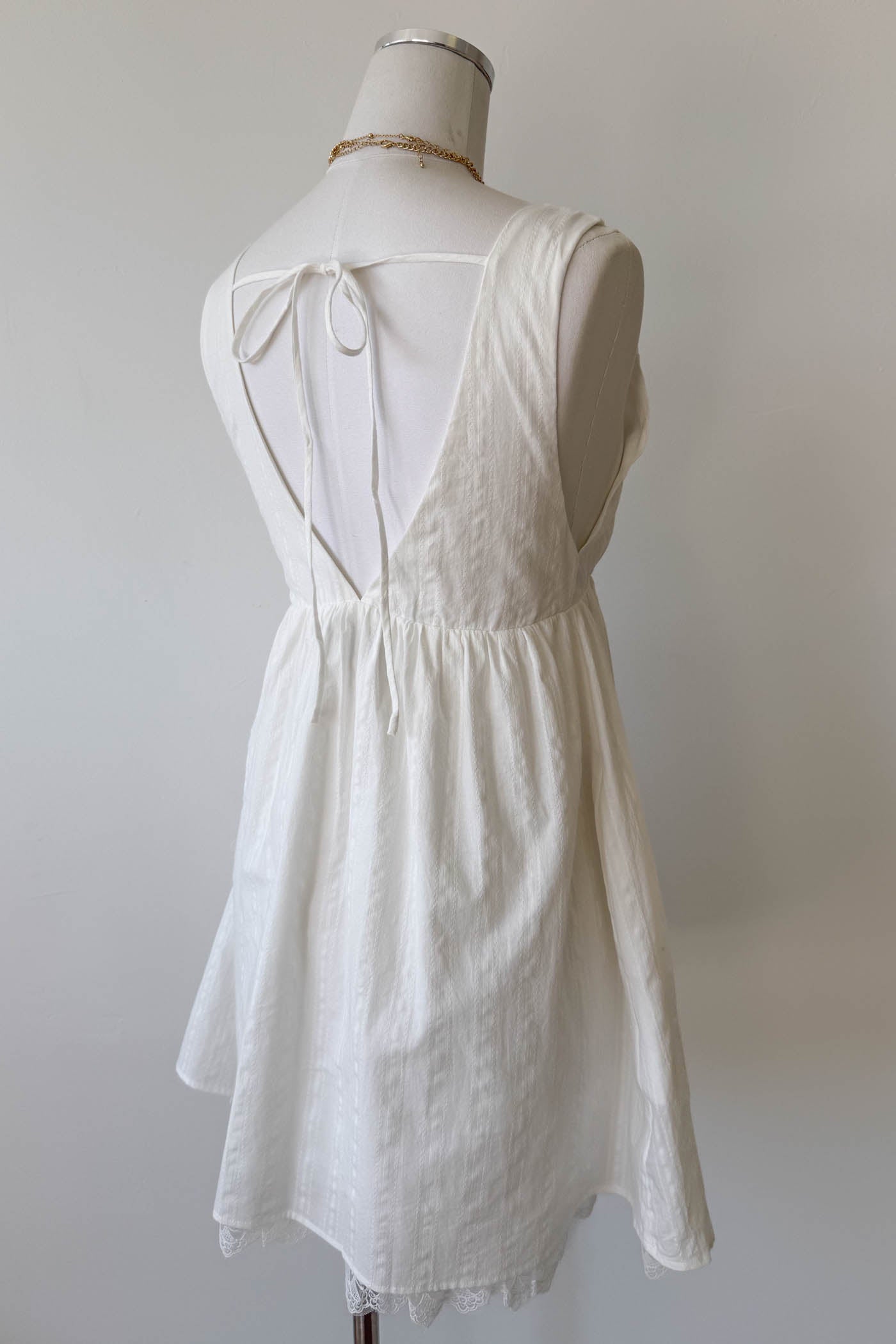 White Sleeveless Mini Dress