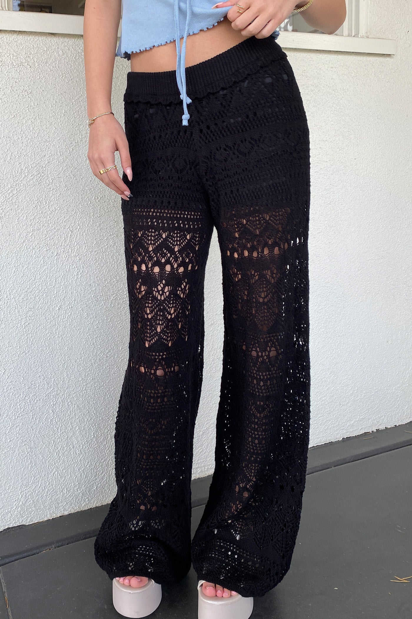 Wide Leg Knit Pants