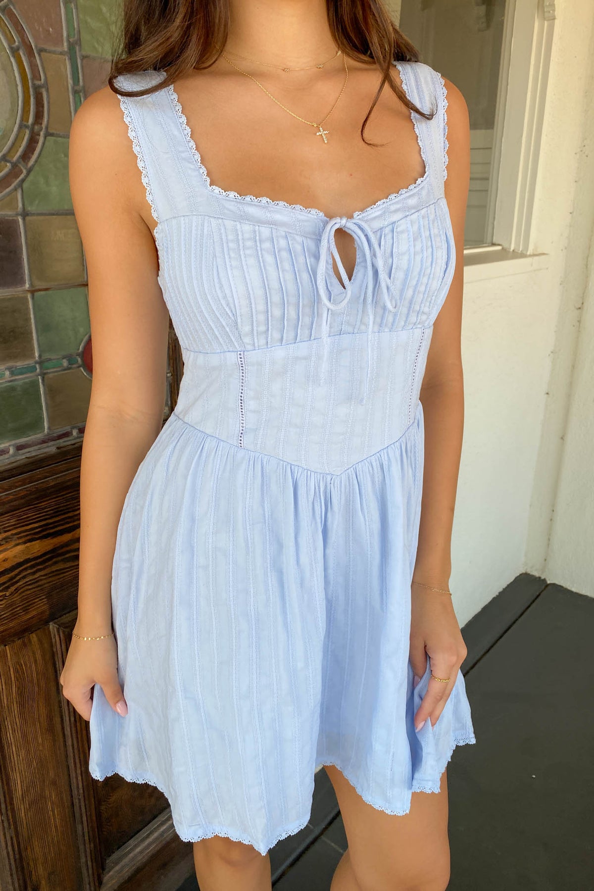 Textured Corset Mini Dress Textured Corset Mini Dress