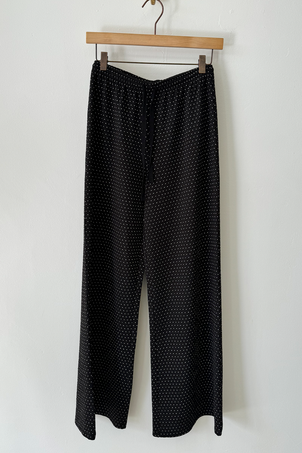 Swiss Dot Wide Leg Pants