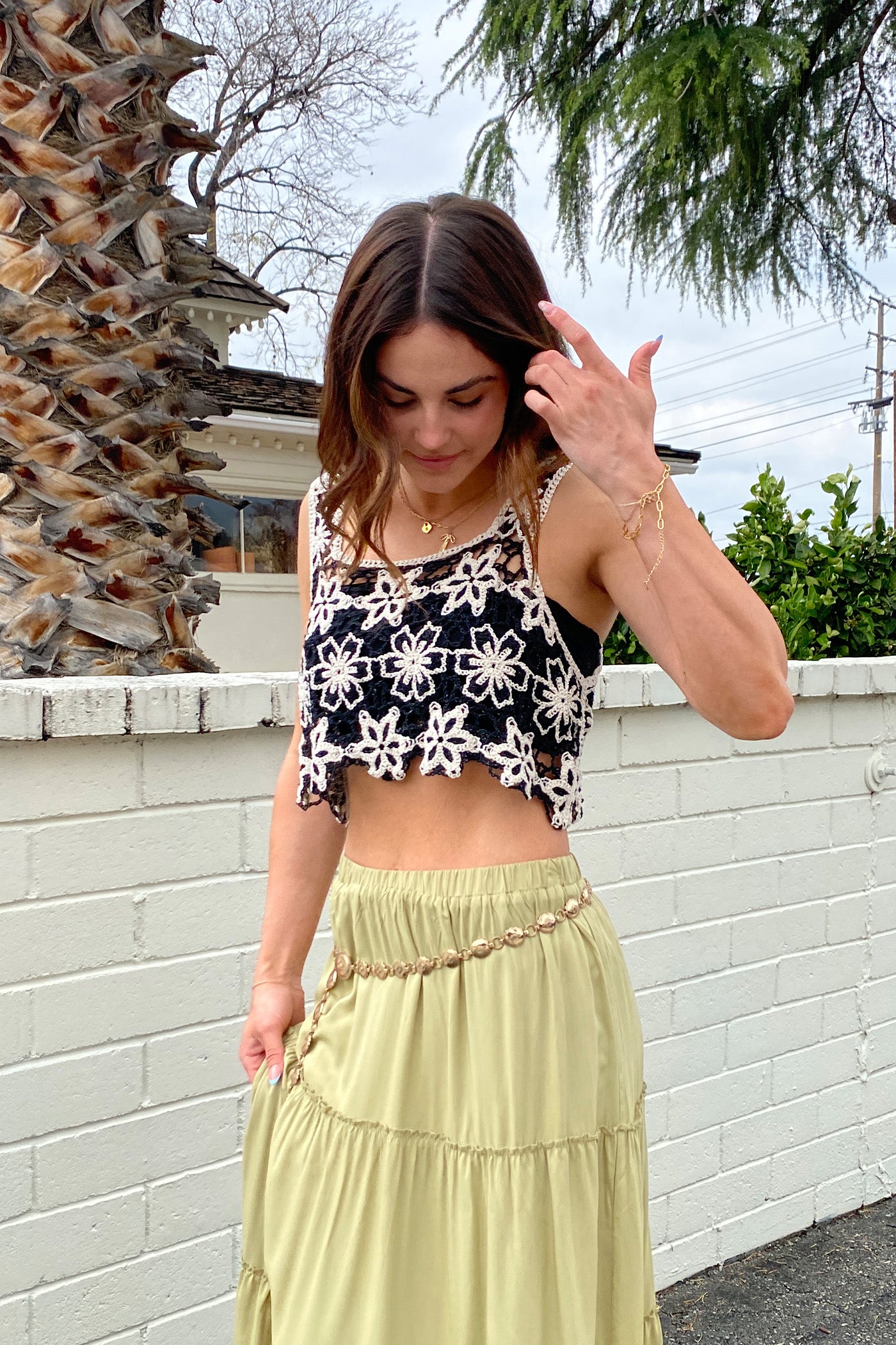 Floral Crochet Sleeveless Top