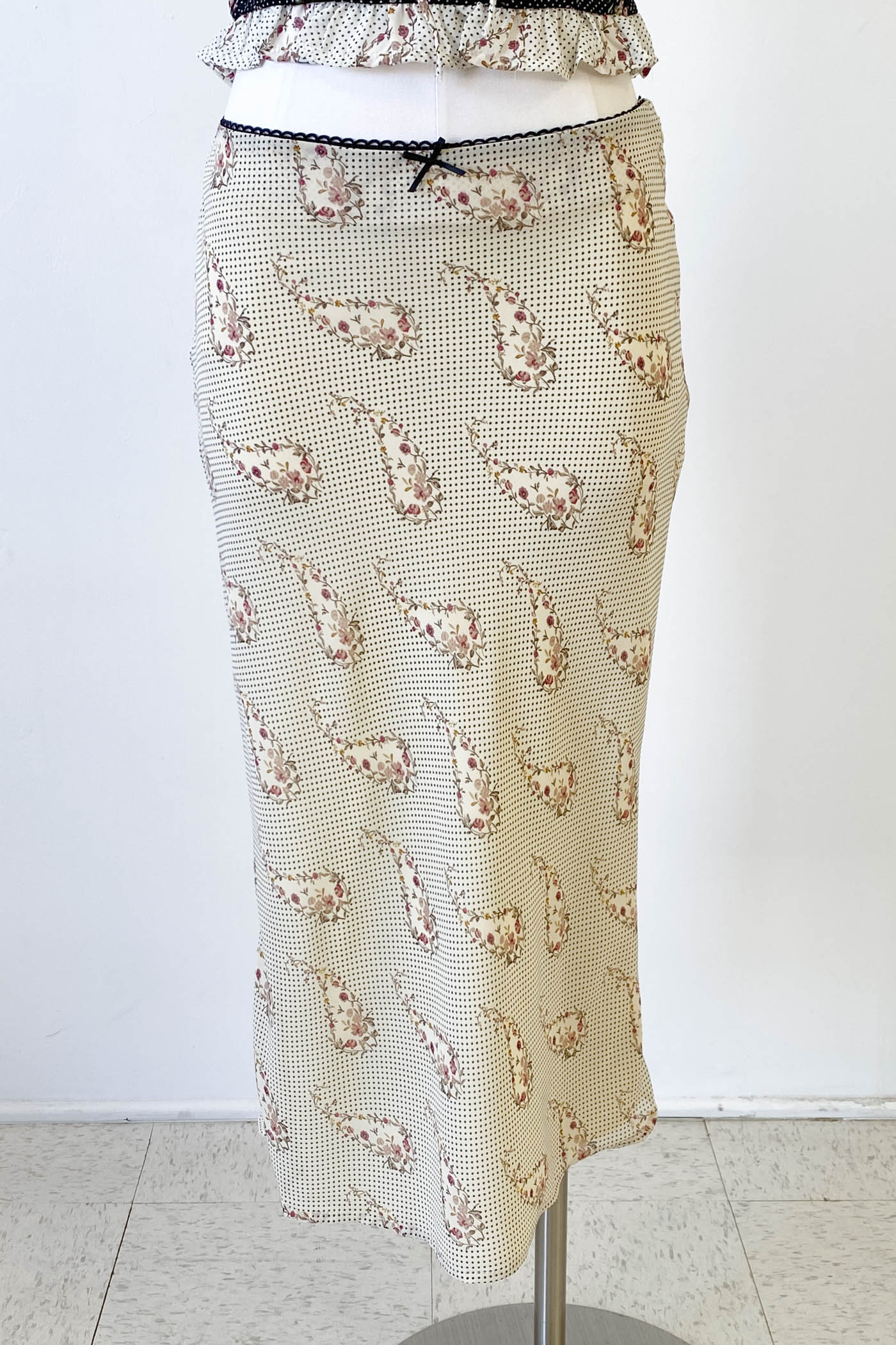 Floral Paisley Midi Skirt