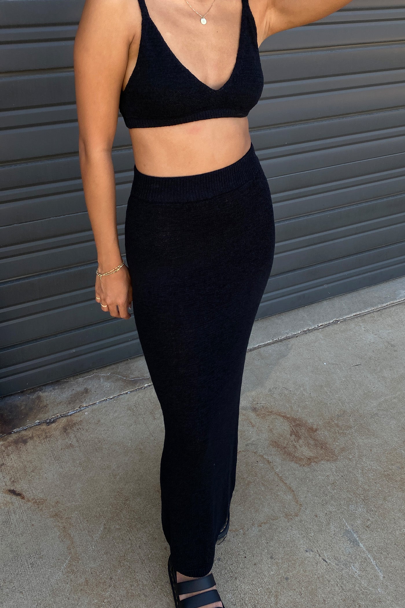 Terry Cloth Maxi Skirt