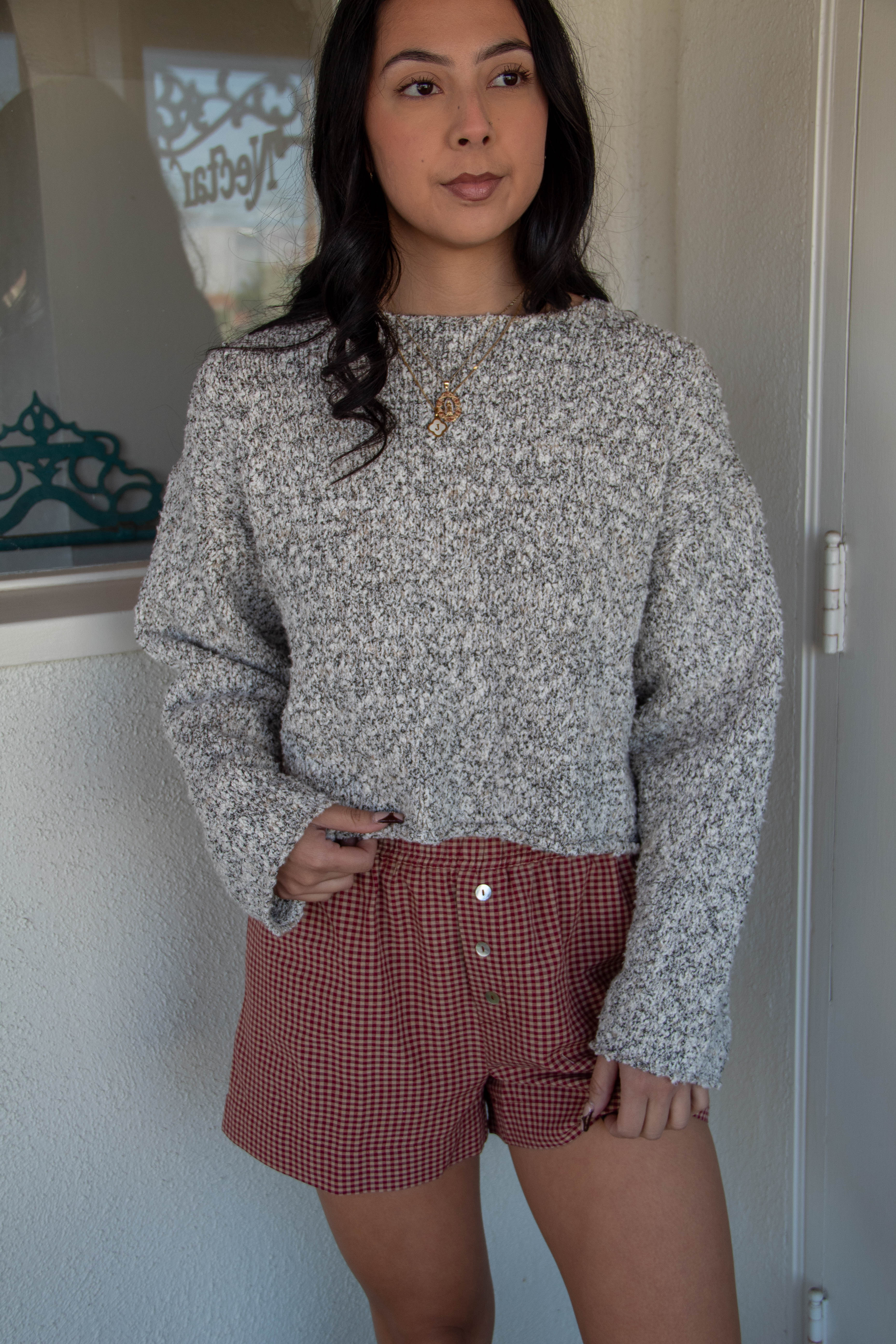 Two Tone Knit Sweater by For Good