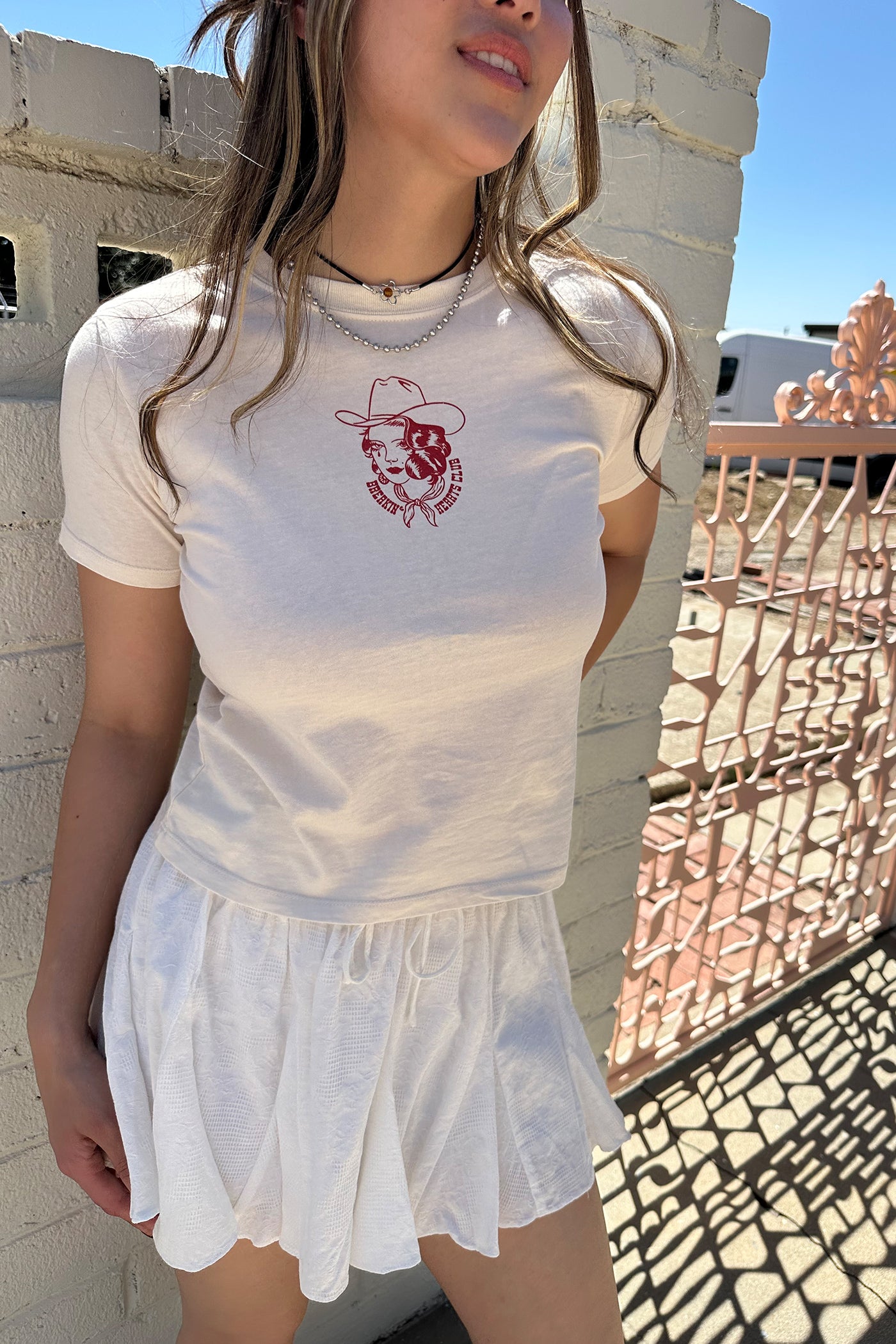 Breaking Hearts Club Graphic Baby Tee