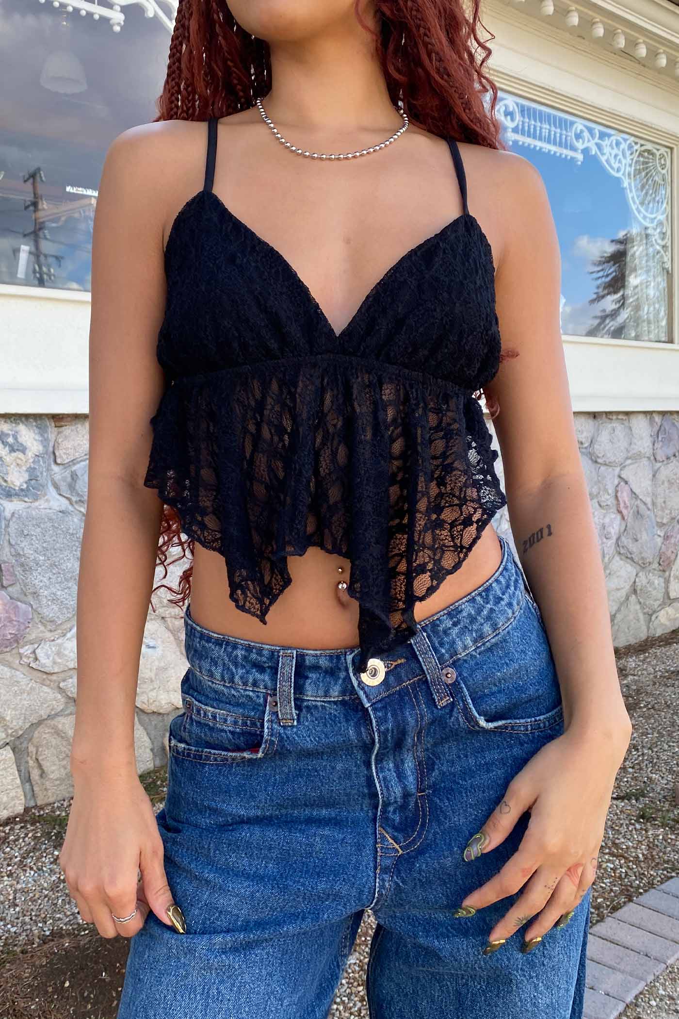 Lace Butterfly Cami Top