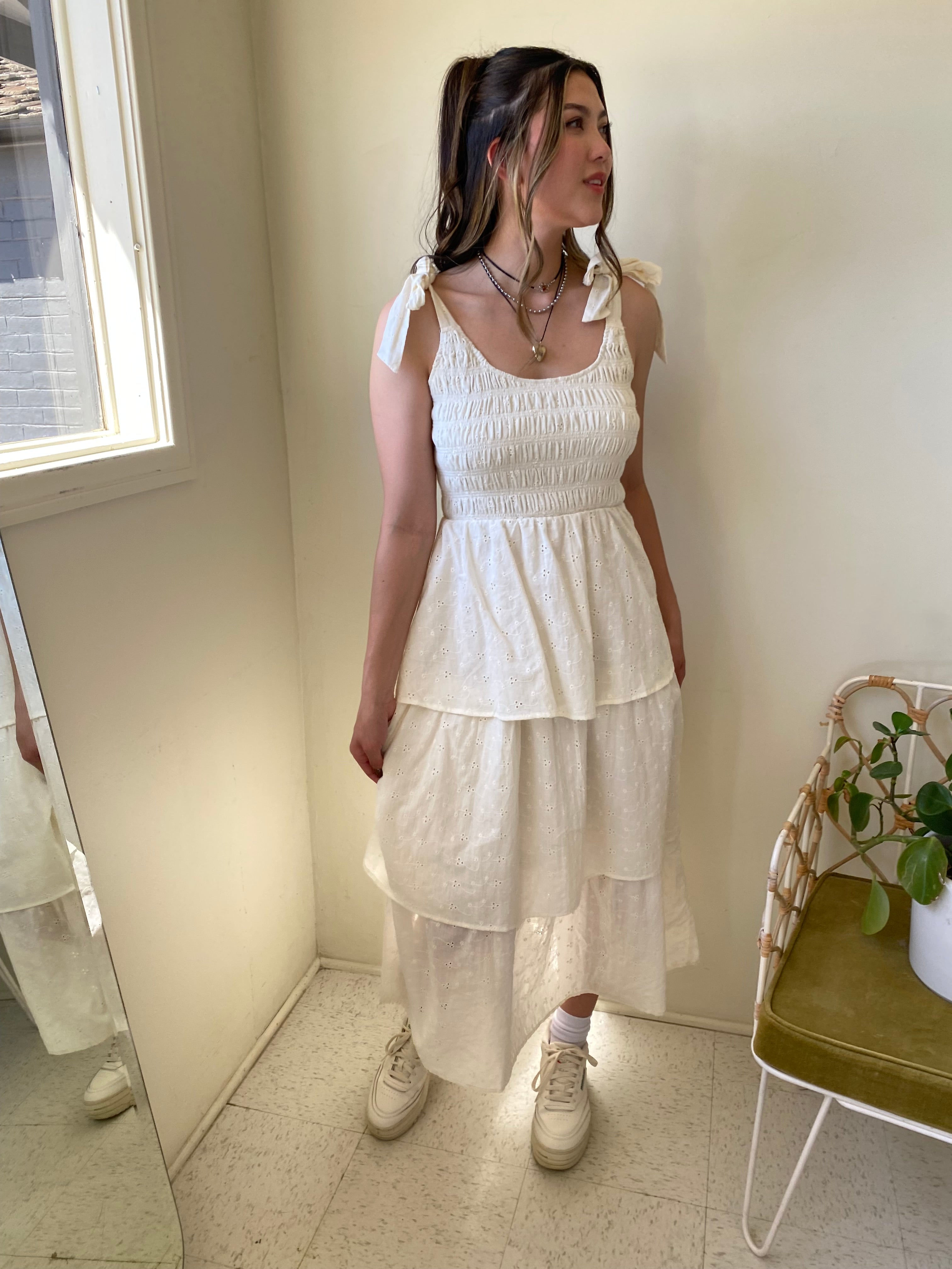 Sleeveless Tiered Midi Dress by For Good