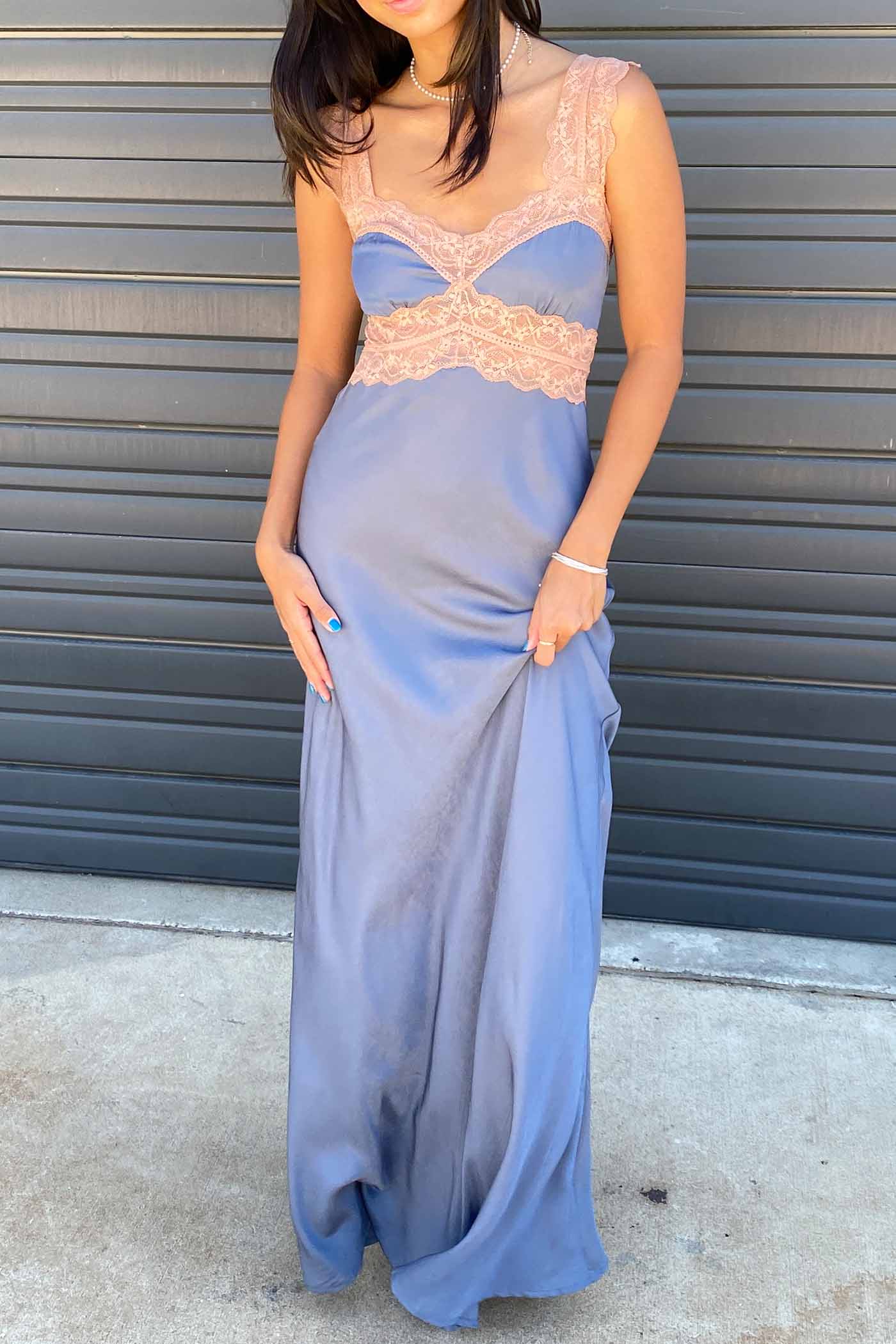 Lacey Satin Maxi Dress