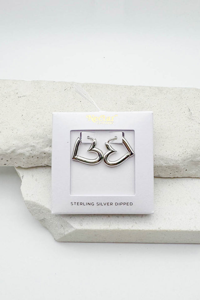 Heart Hoop Earrings