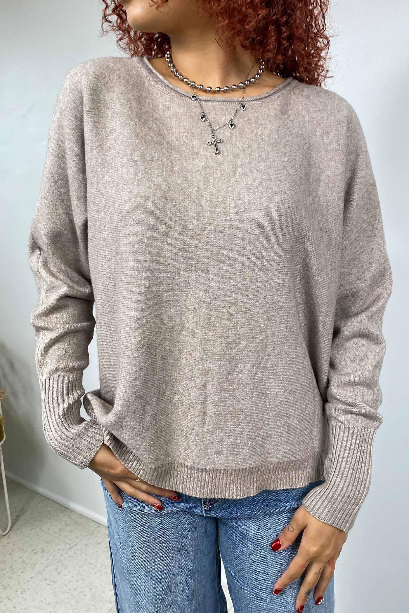 Rolled Neck Sweater by For Good