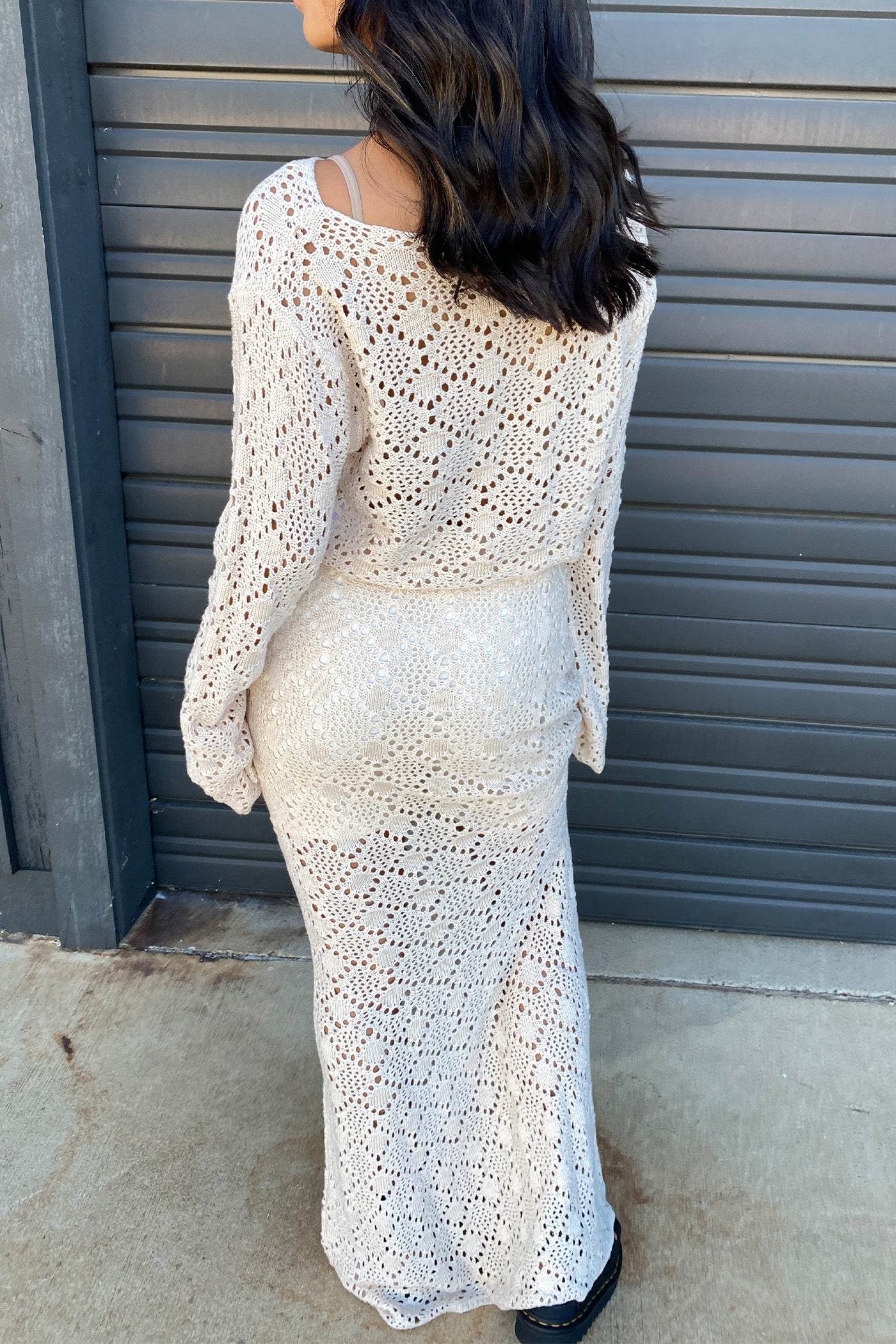 Long Sleeve Crochet Top