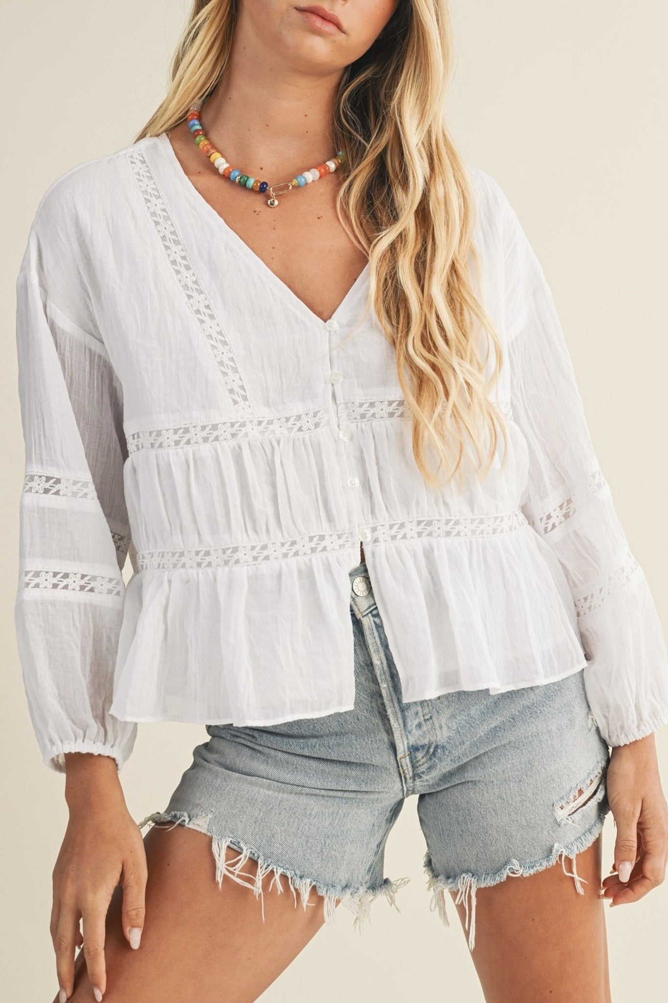Tiered Peplum Top