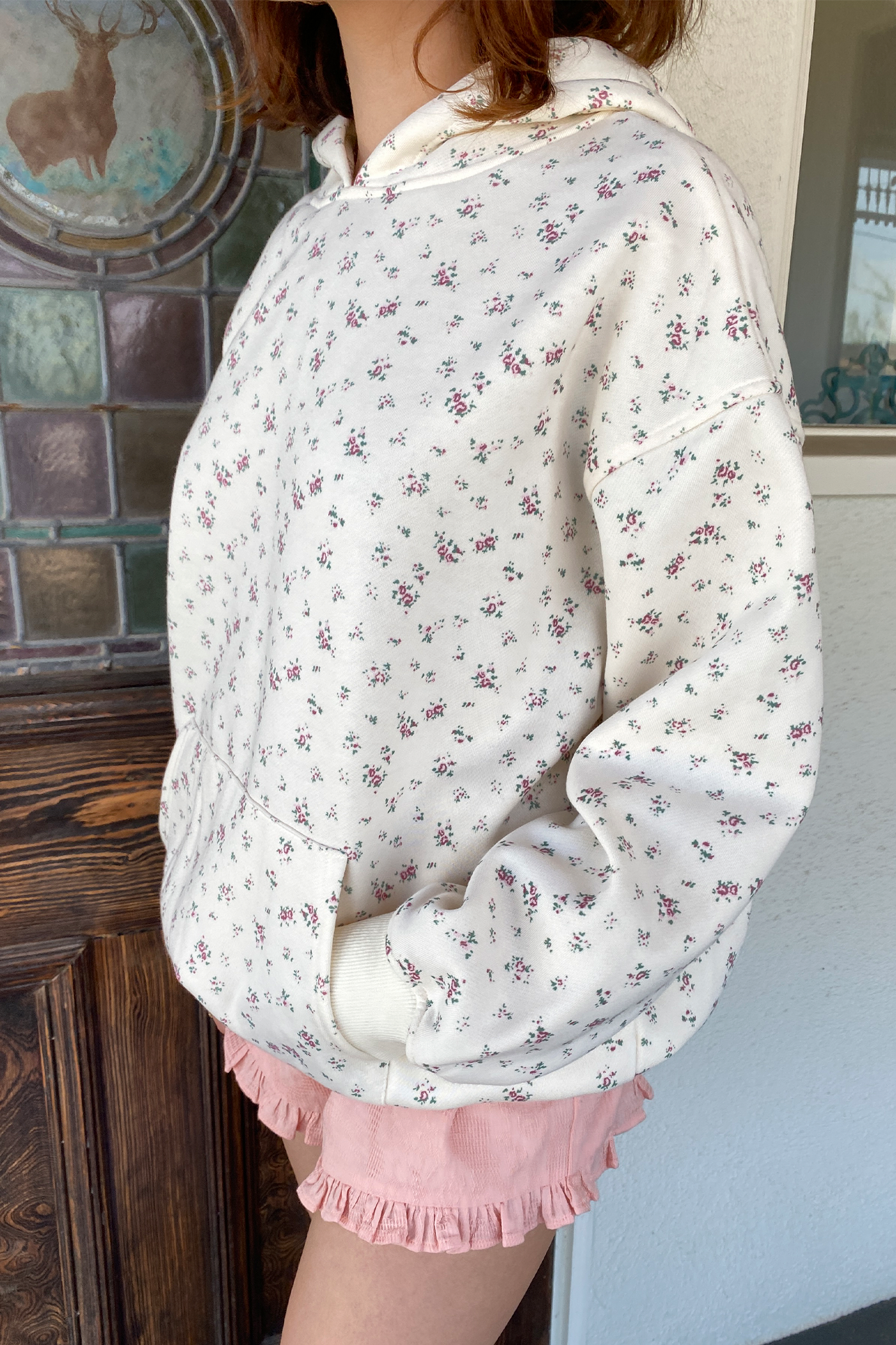 Cherry & Bow Print Hoodie