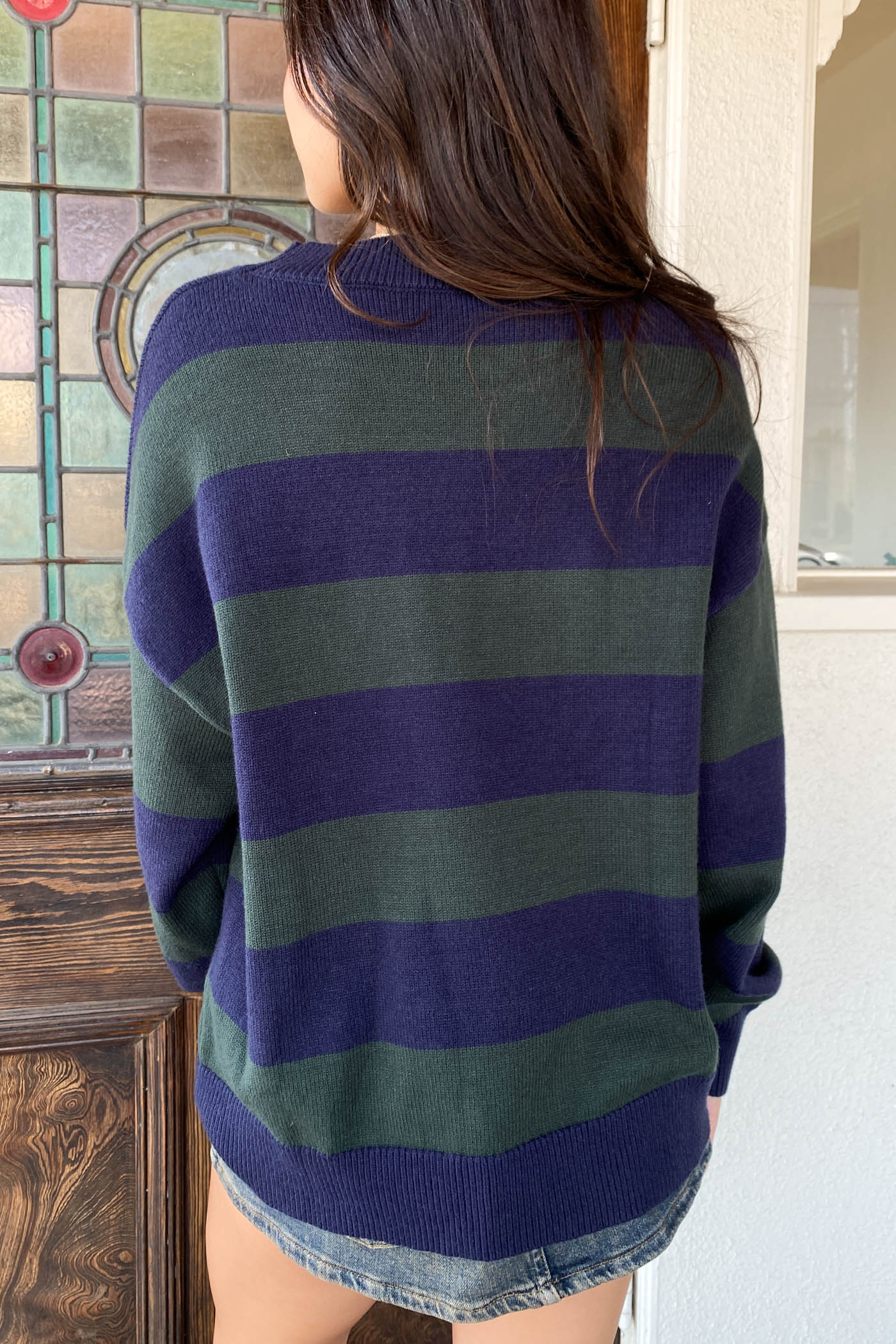 Contrast Striped Sweater