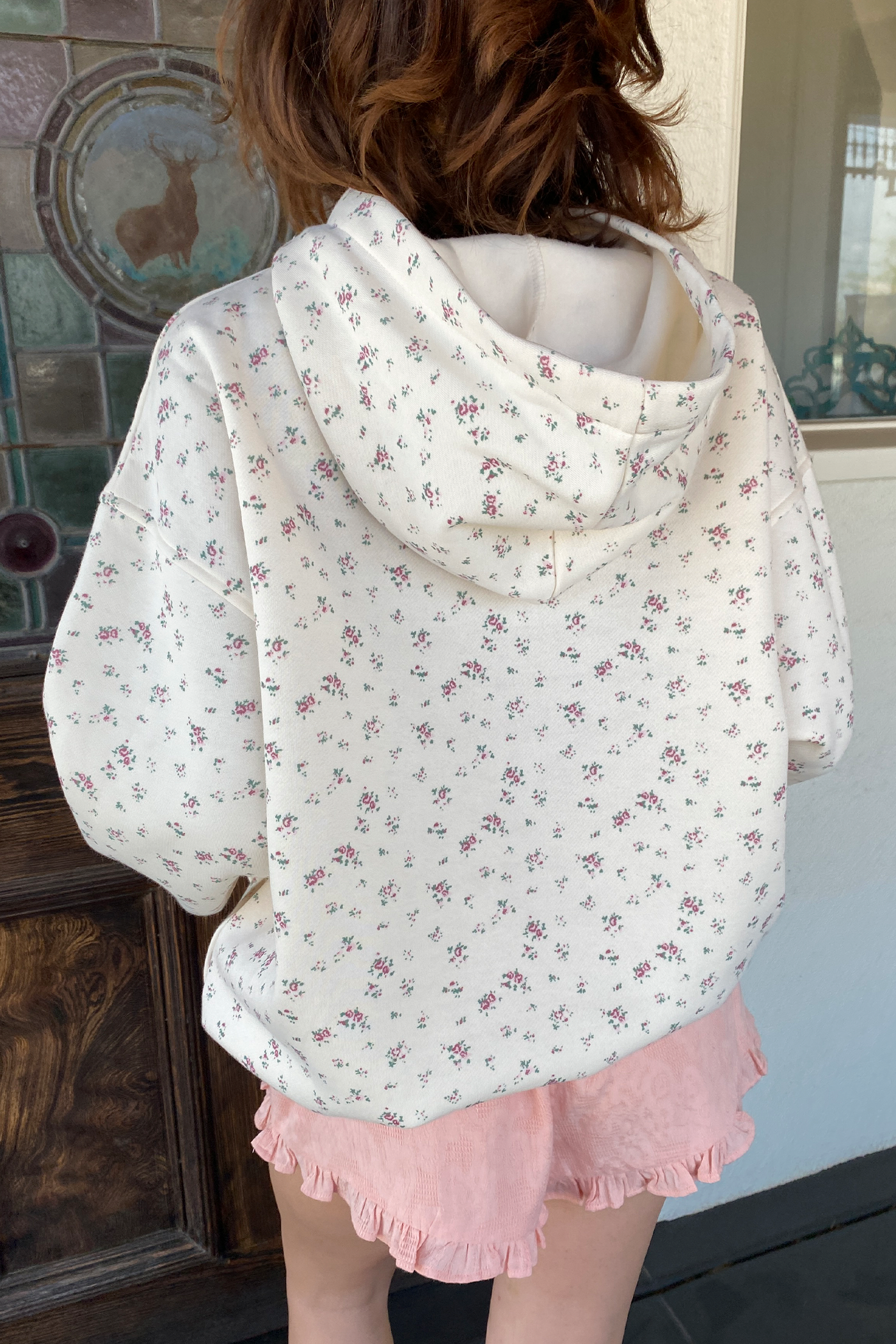 Cherry & Bow Print Hoodie