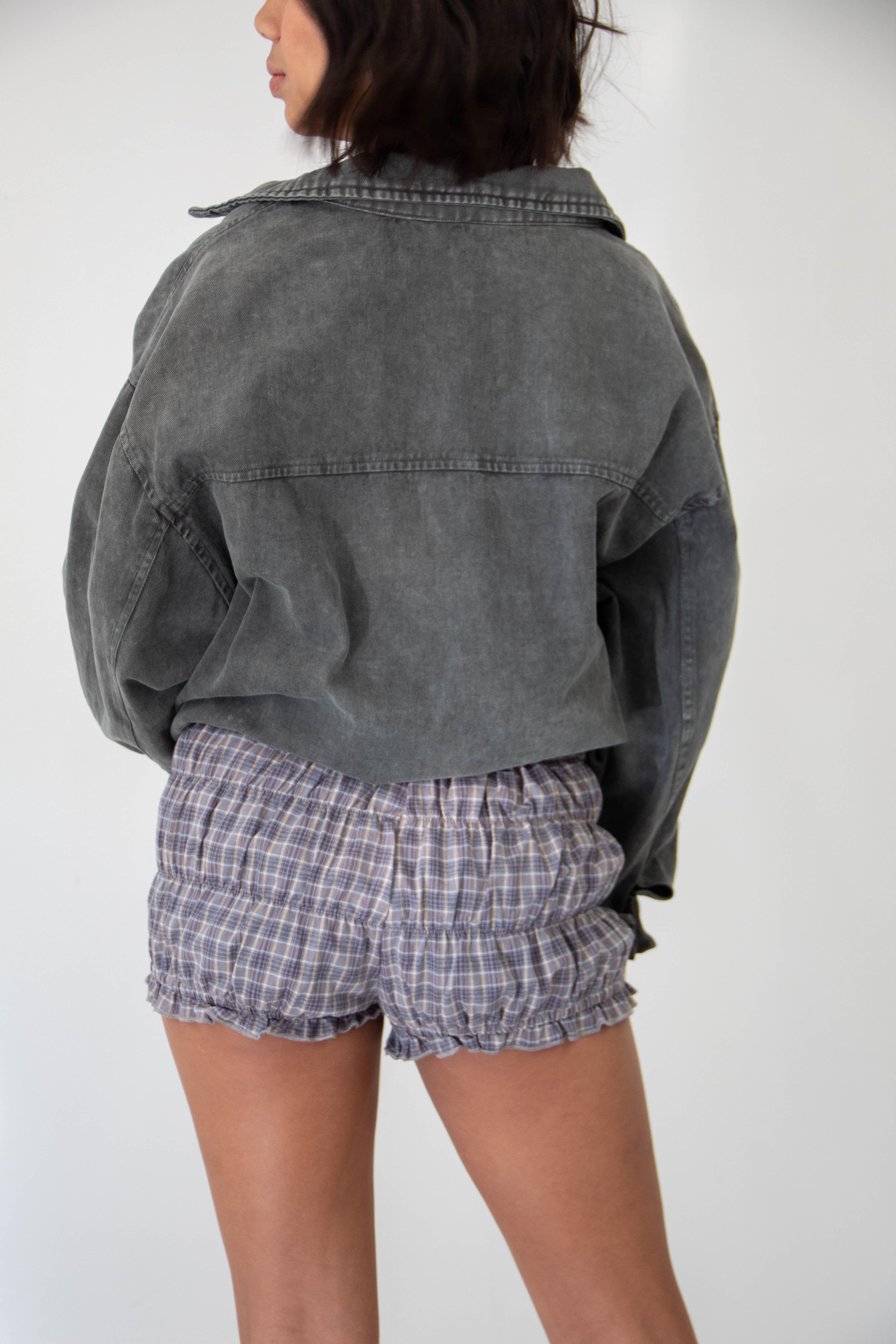 Gingham Ruffled Bloomer Shorts