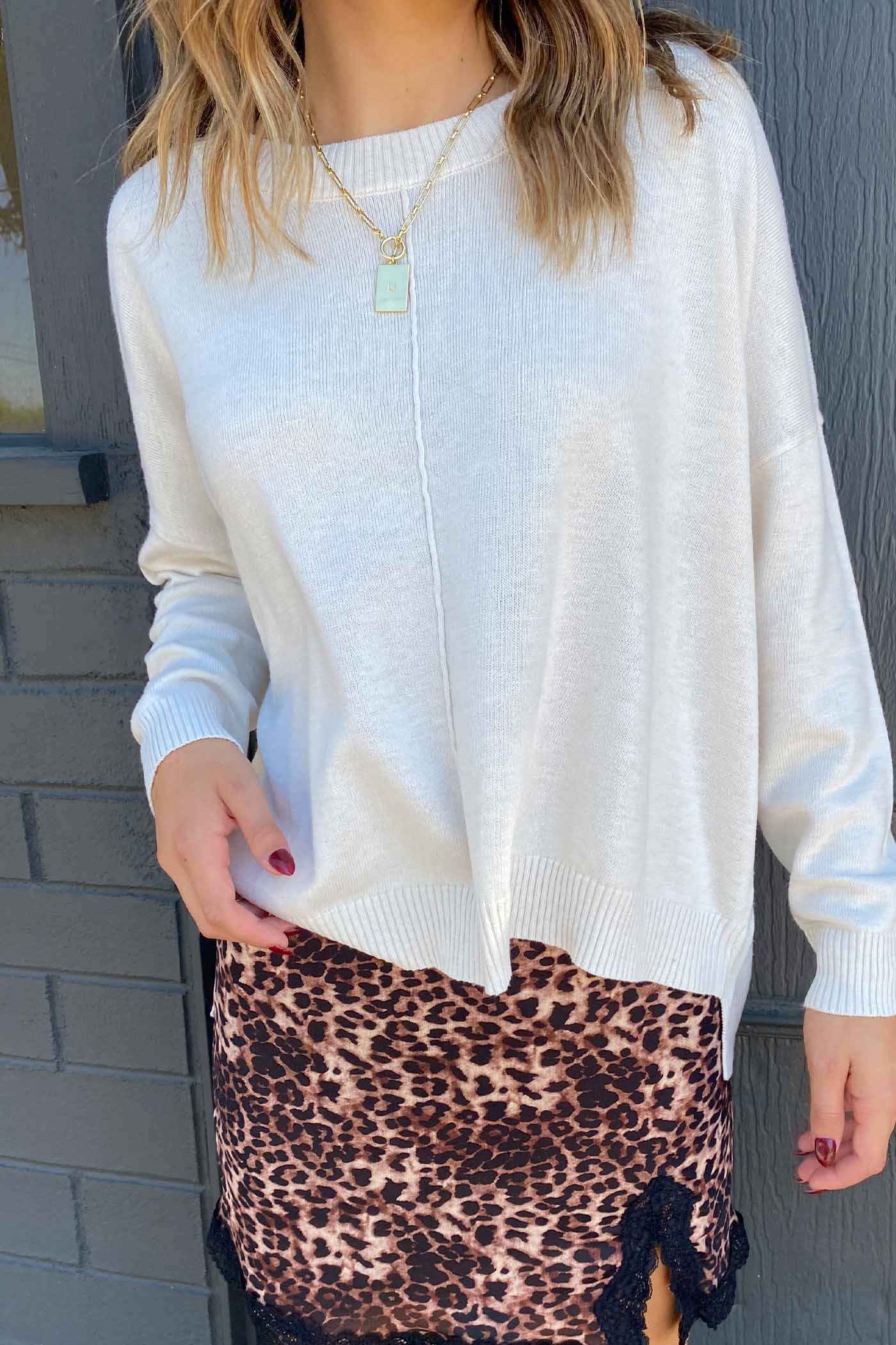 Oversized Seamed Sweater