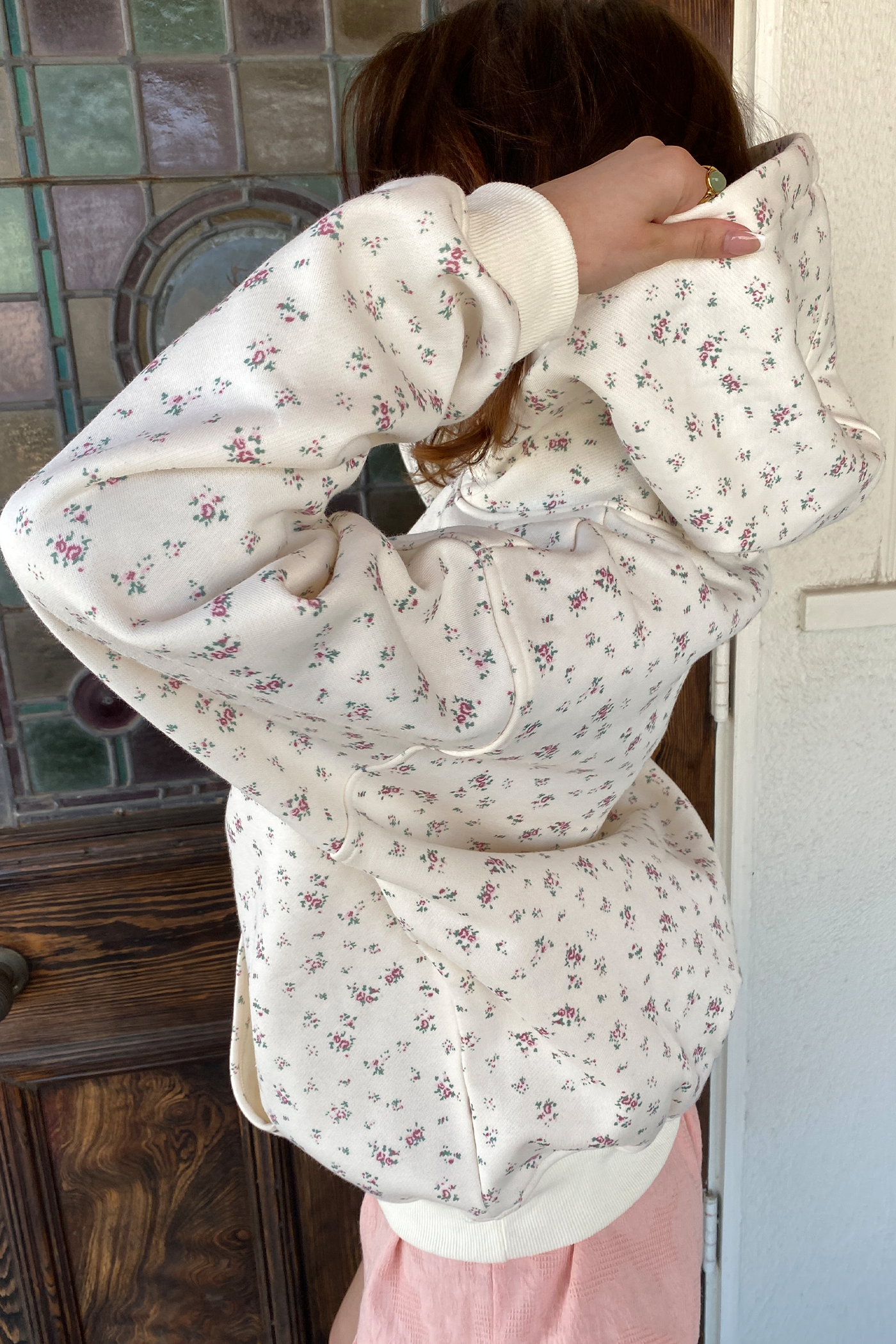 Cherry & Bow Print Hoodie