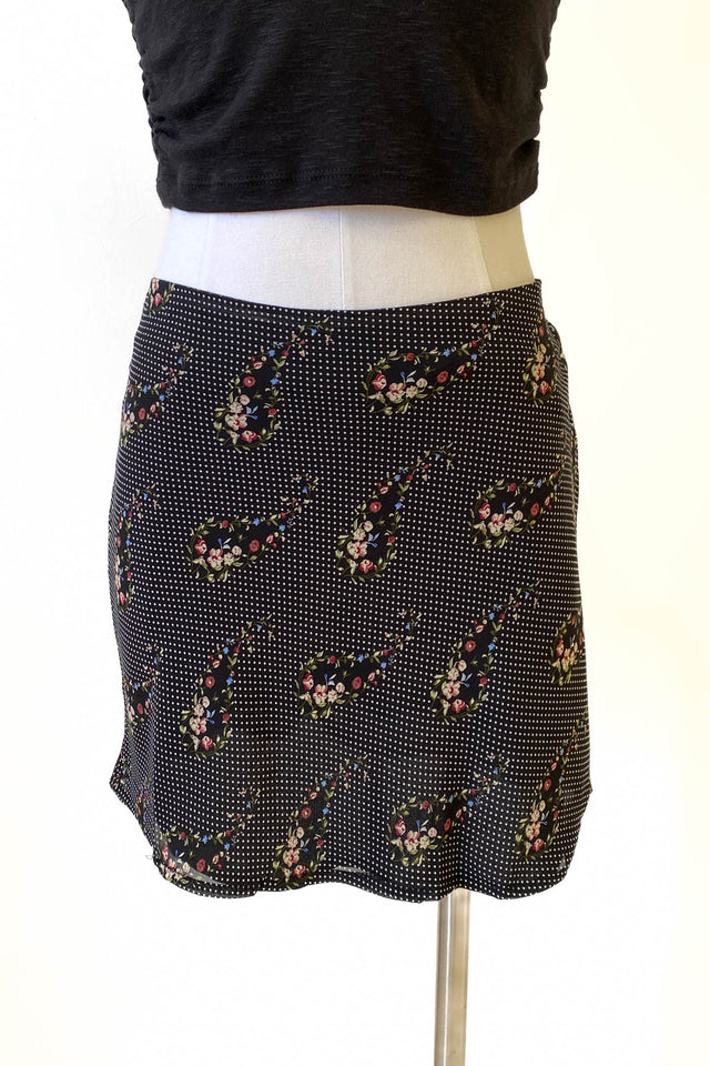 Floral Paisley Mini Skirt