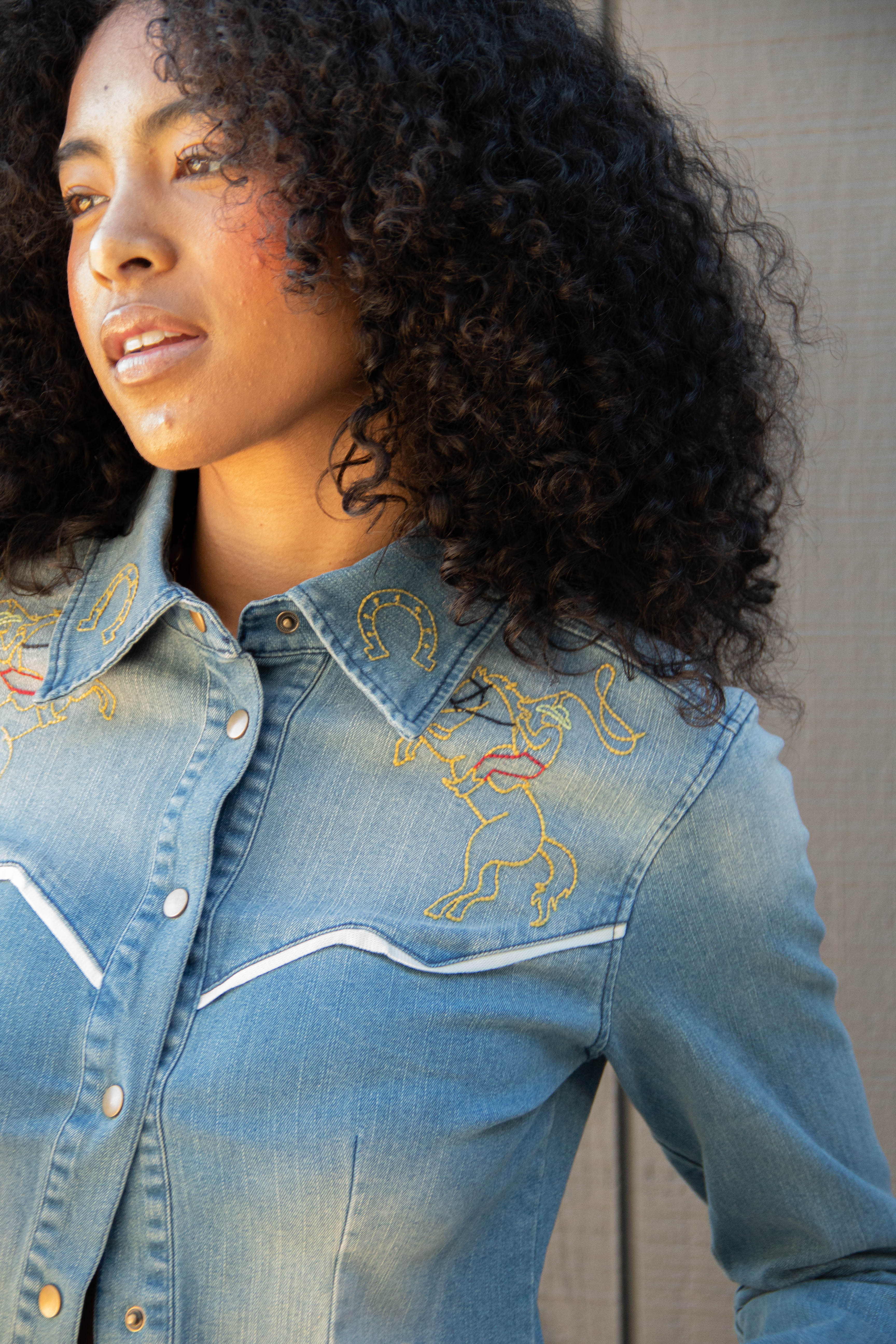 Western Embroidered Denim Jacket