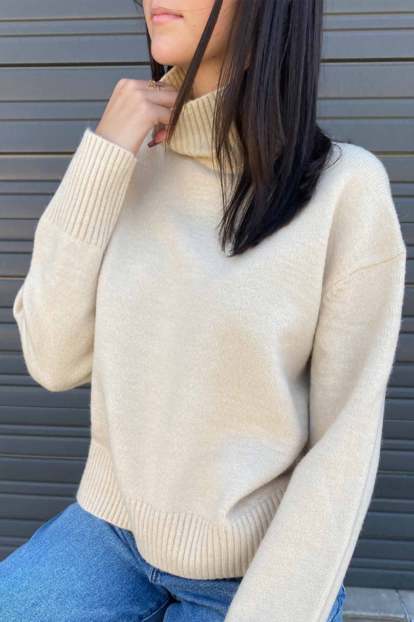 Mock Neck Sweater by For Good