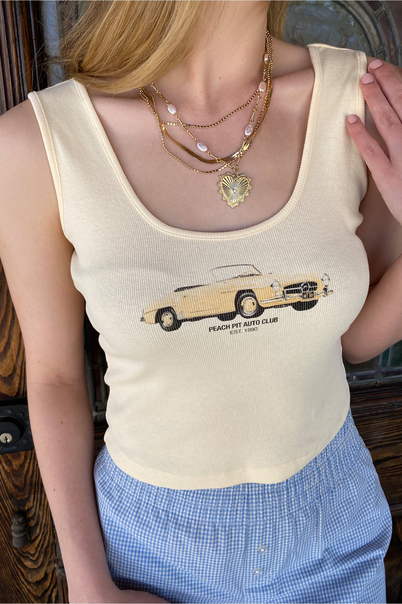 Peach Pit Graphic Tank Top