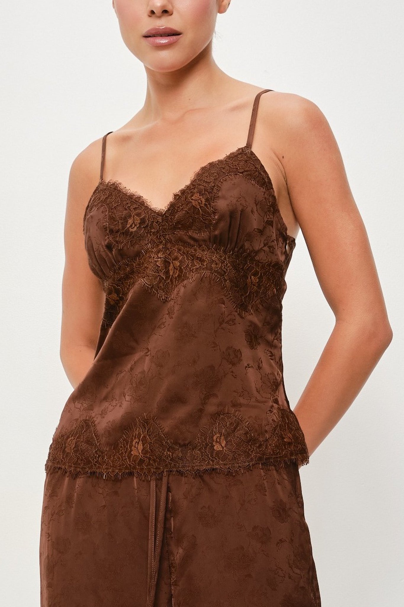 Jacquard Lace Cami Top