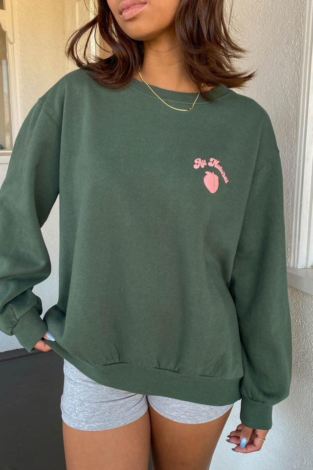 All Natural Puff Print Graphic Sweater