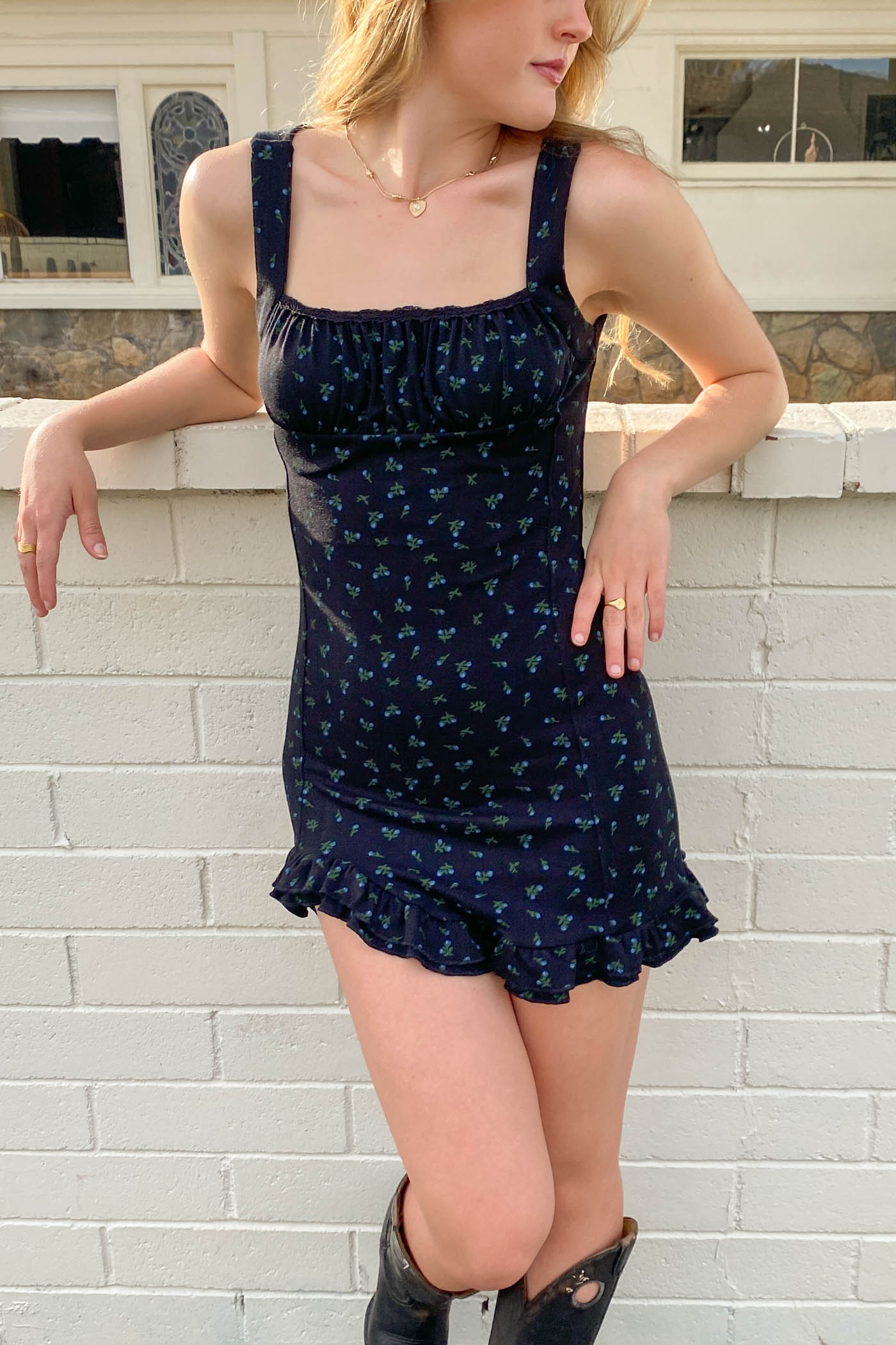 Ditsy Floral Sleeveless Dress