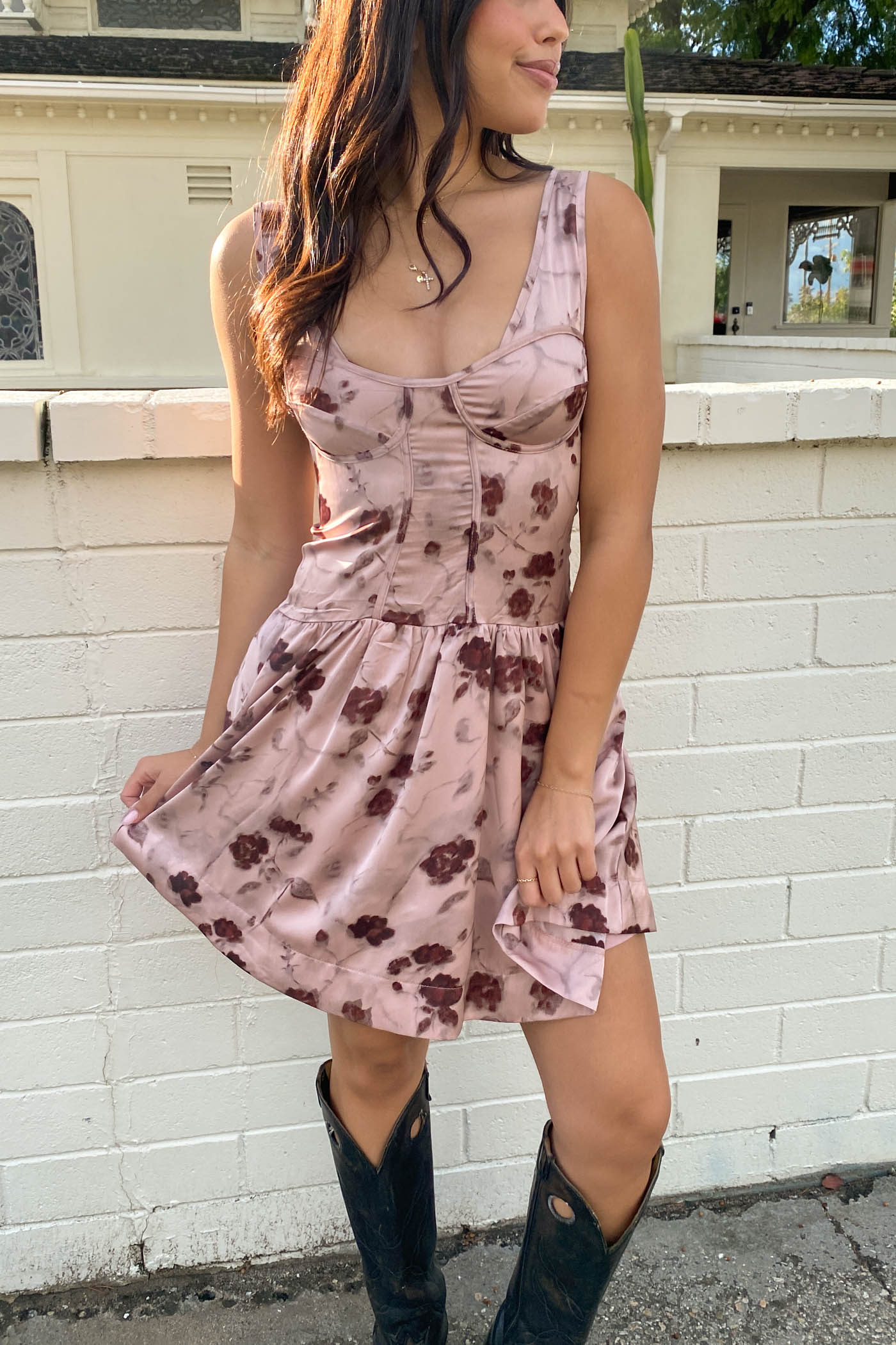 Floral Corset Mini Dress