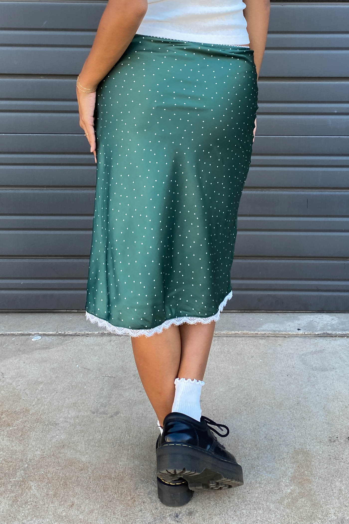 Satin Midi Skirt