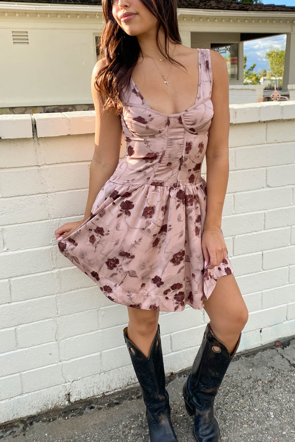 Floral Corset Mini Dress