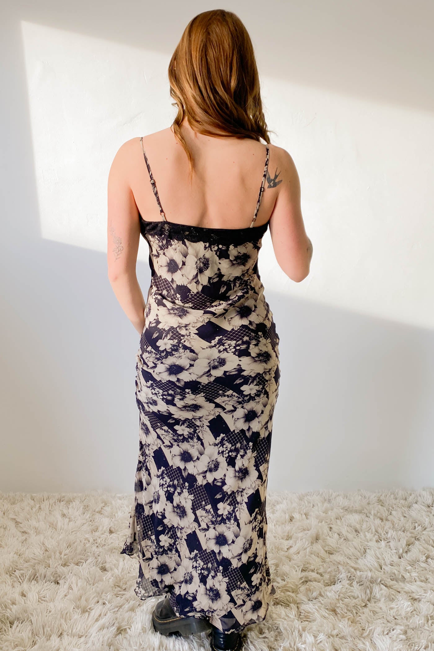 Mixed Floral Midi Dress