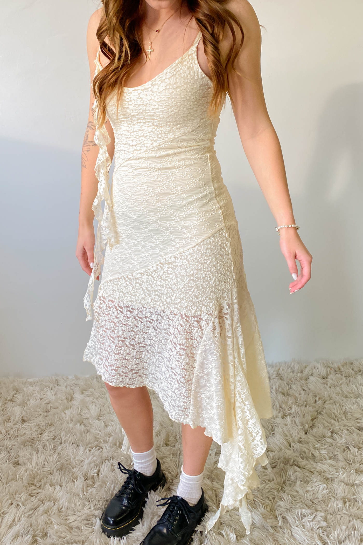 Mixed Media Midi Dress