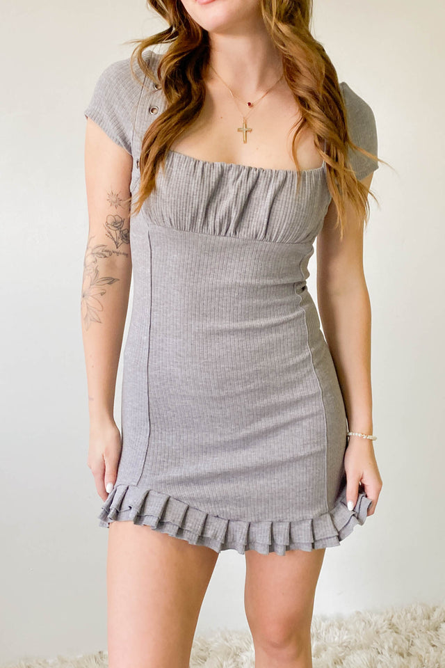 Short Sleeve Grommet Dress