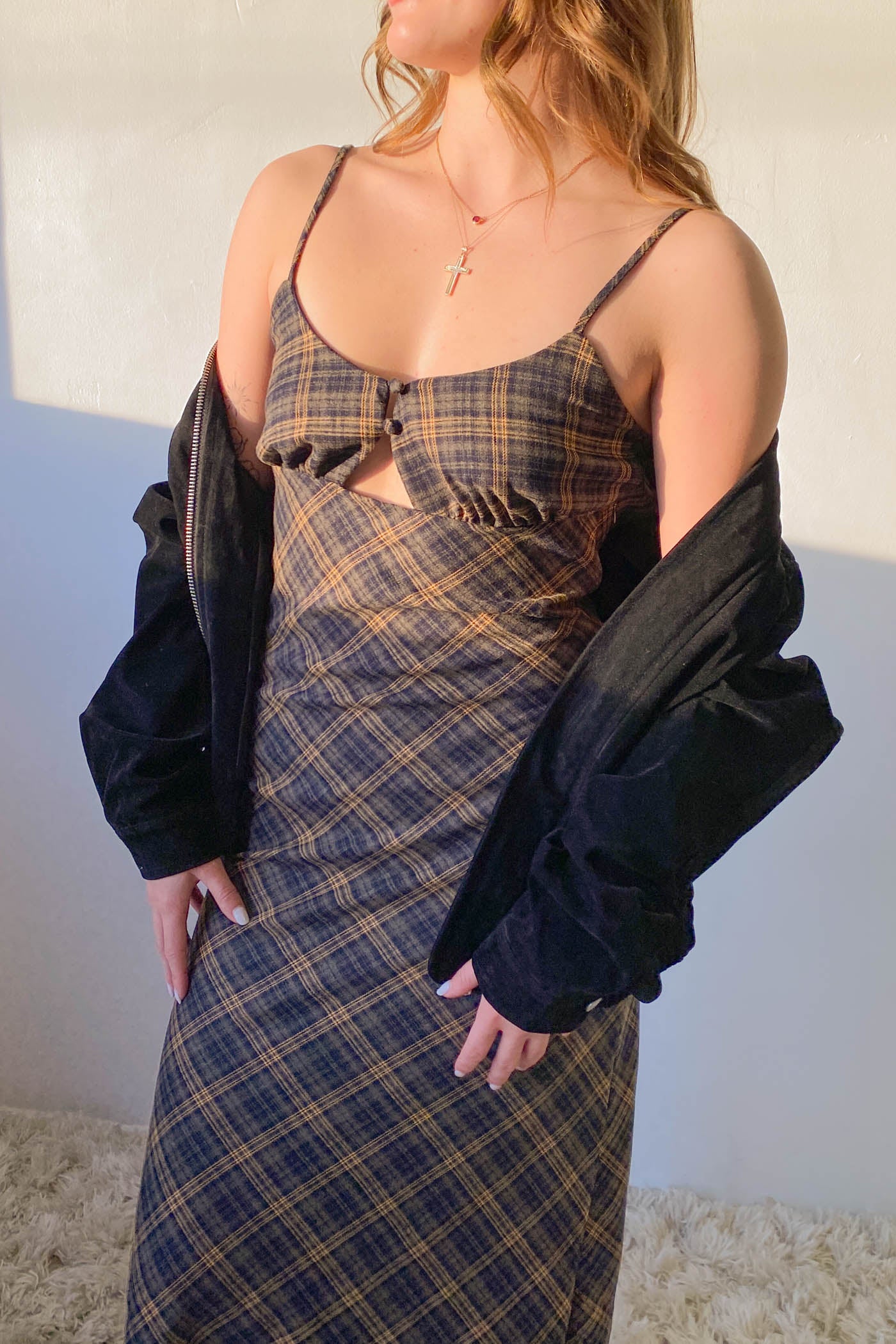 Plaid Maxi Dress