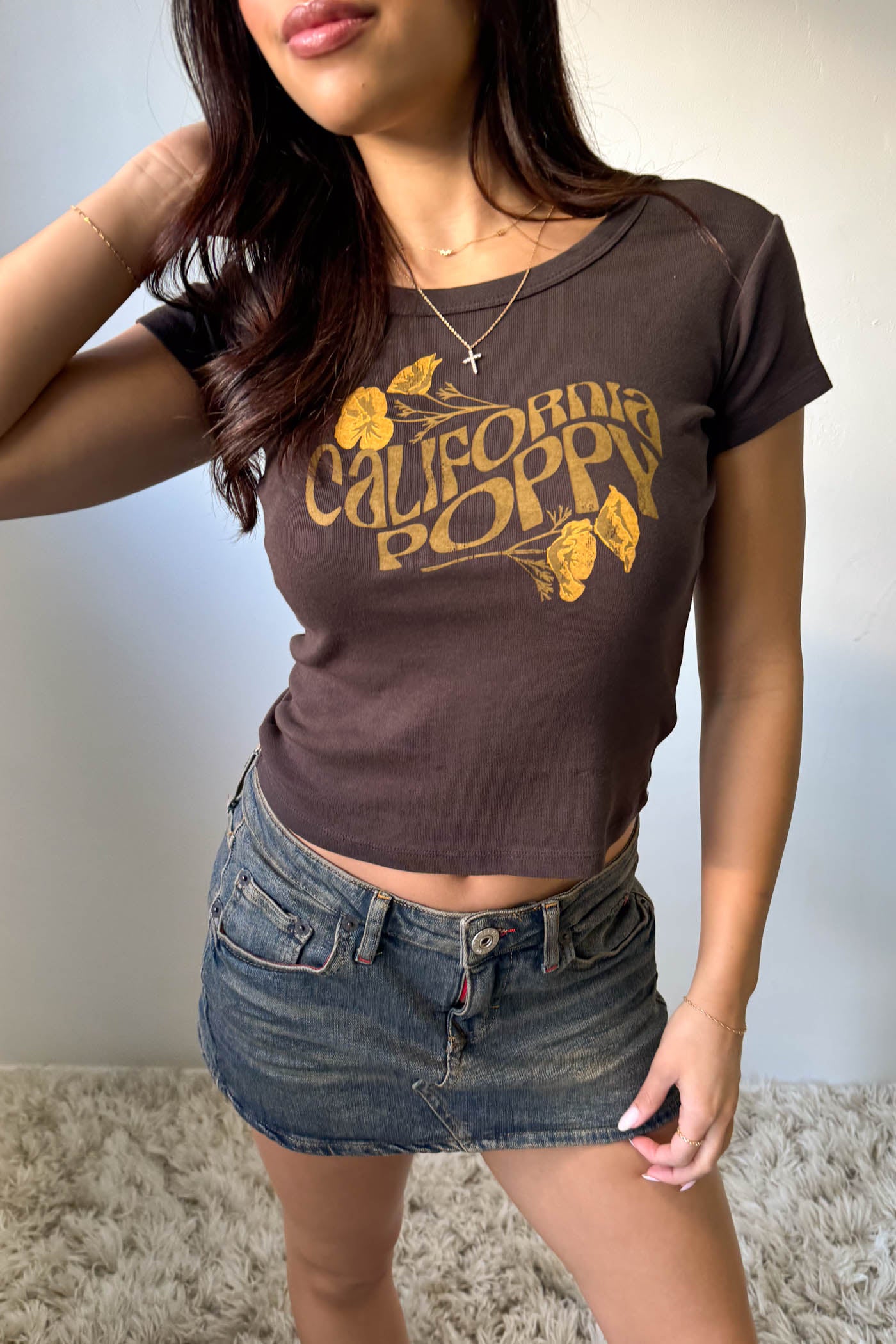 California Poppy OG Graphic Babydoll Tee