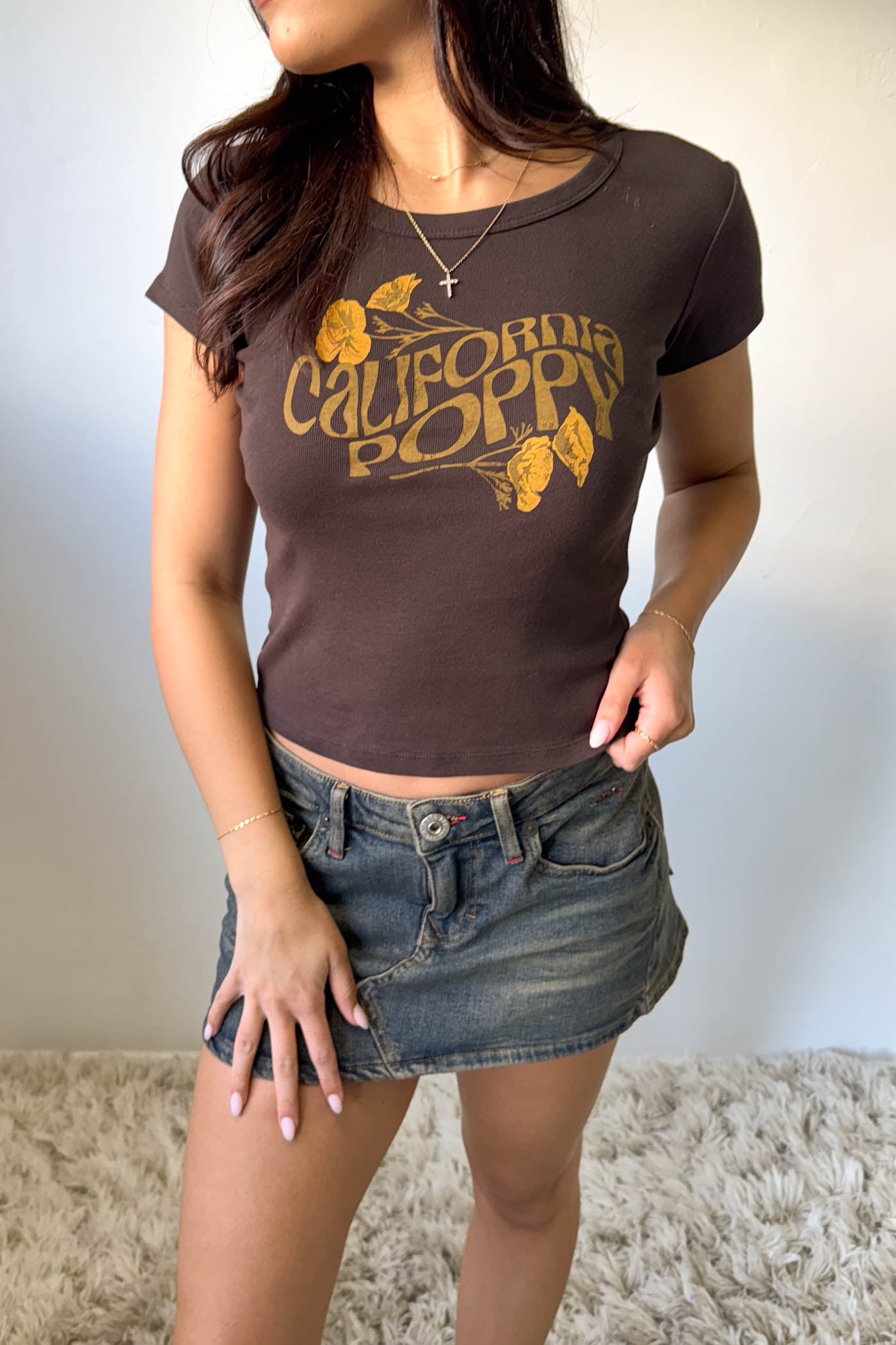 California Poppy OG Graphic Babydoll Tee