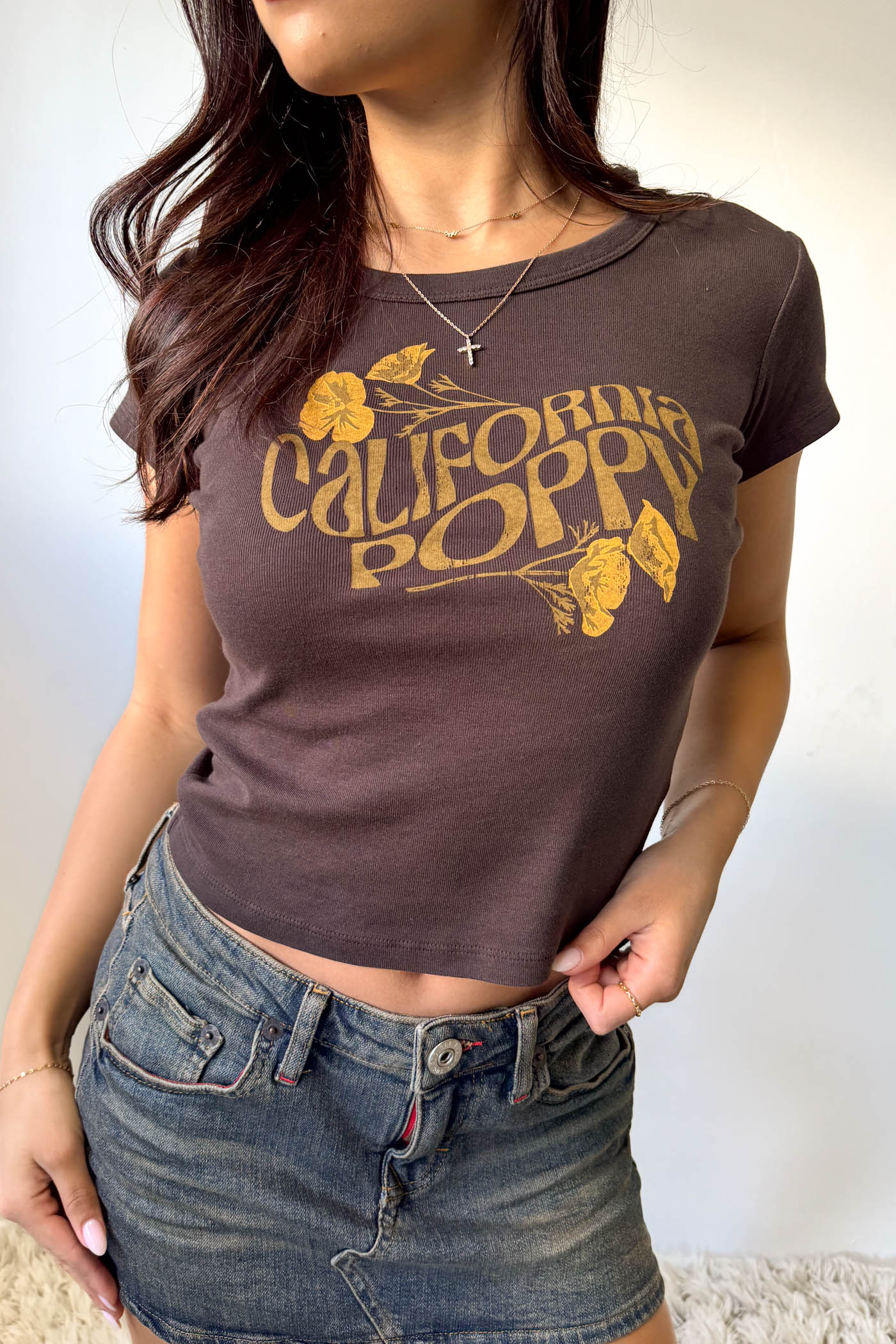 California Poppy OG Graphic Babydoll Tee