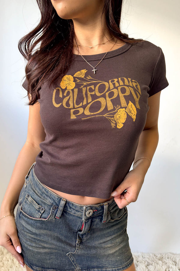 California Poppy OG Graphic Babydoll Tee