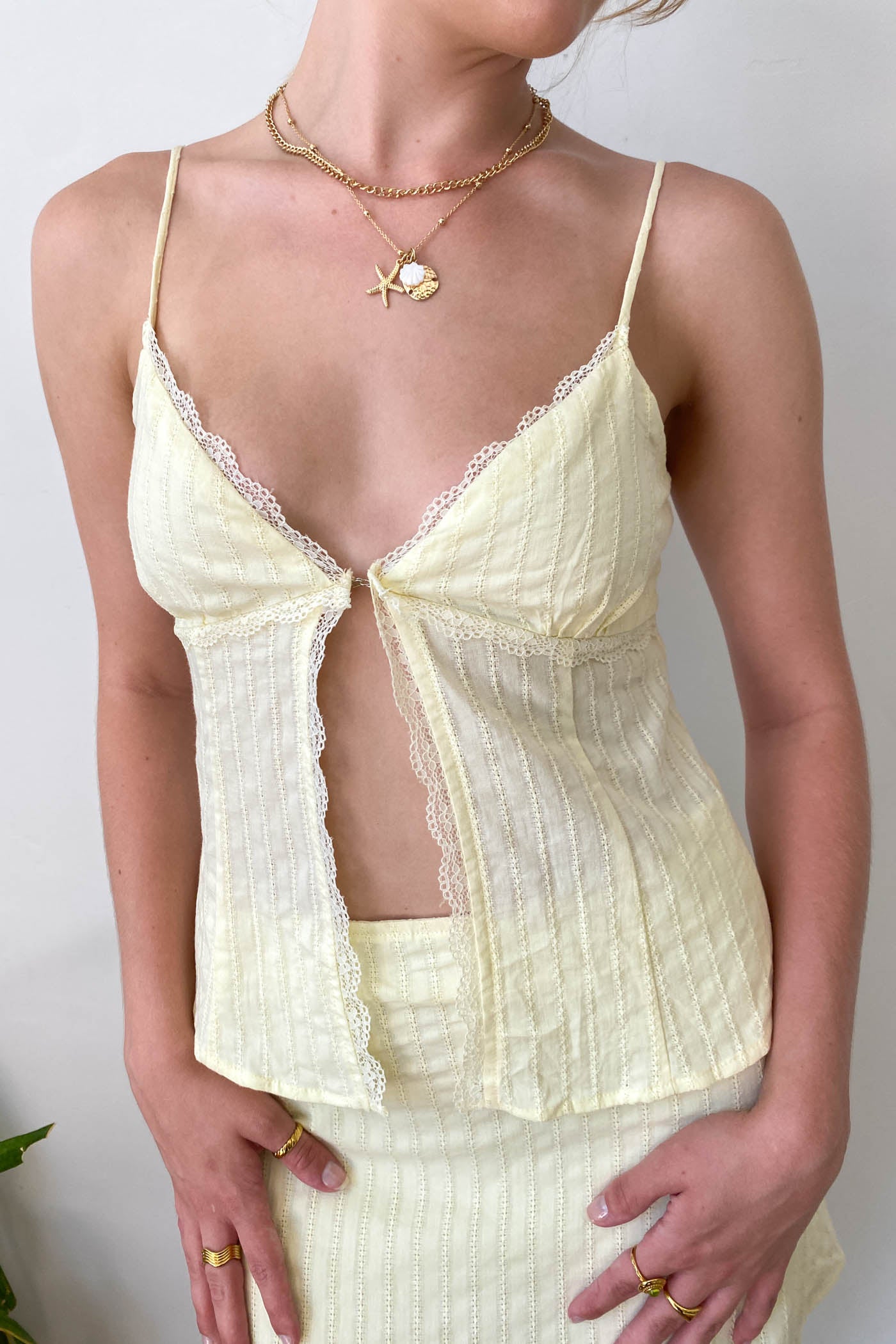Lacey Split Front Cami Top