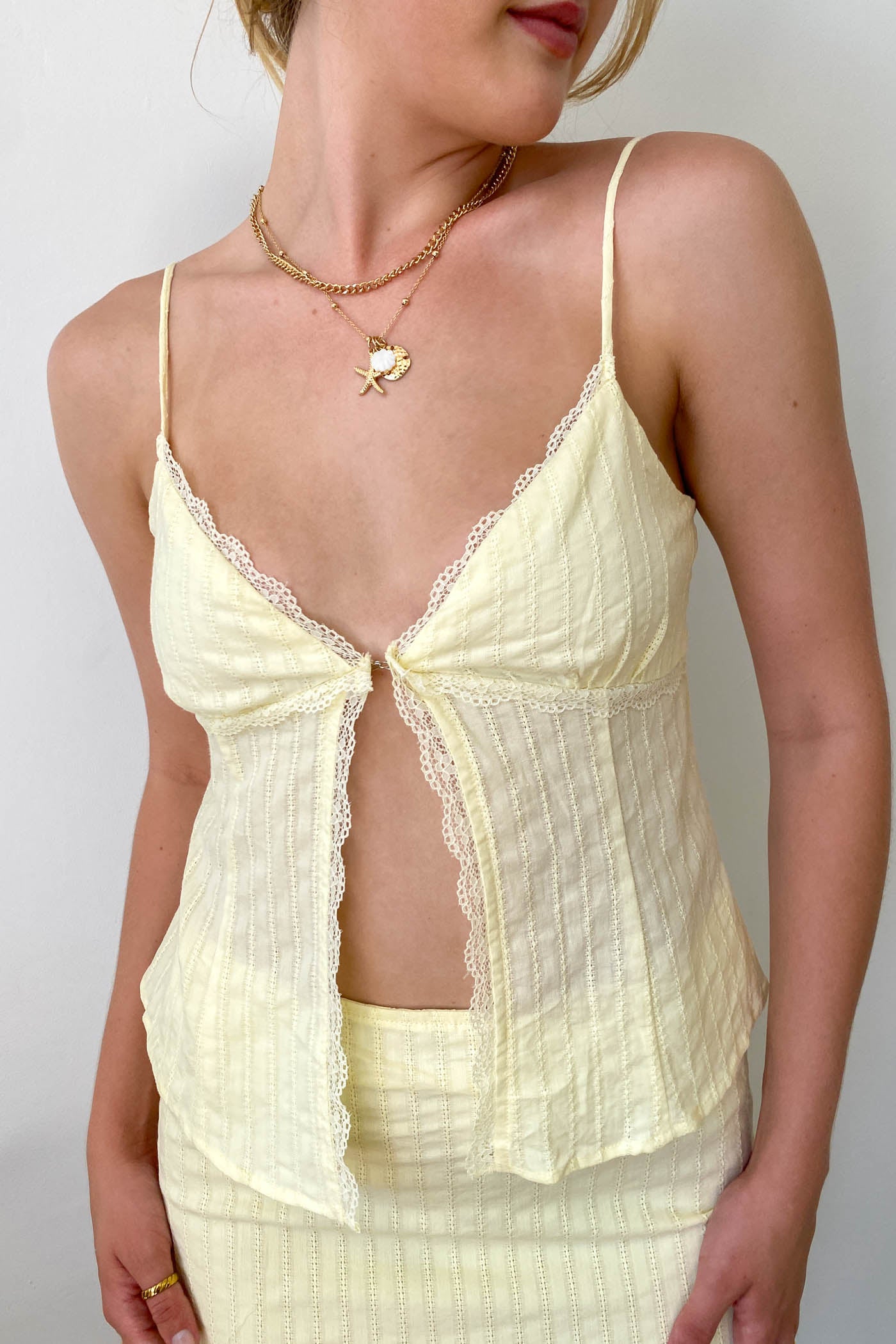 Lacey Split Front Cami Top