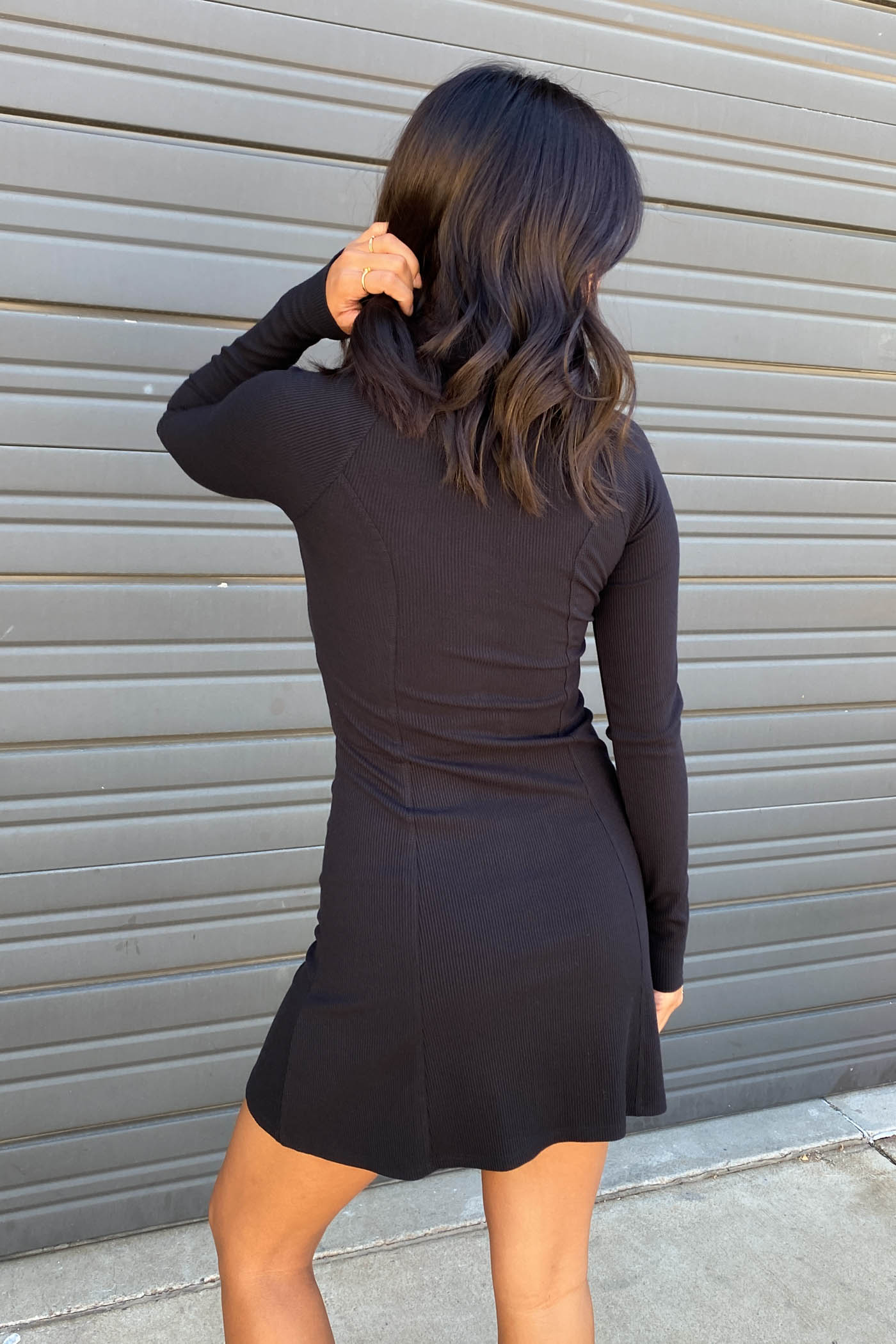 Button Up Long Sleeve Dress
