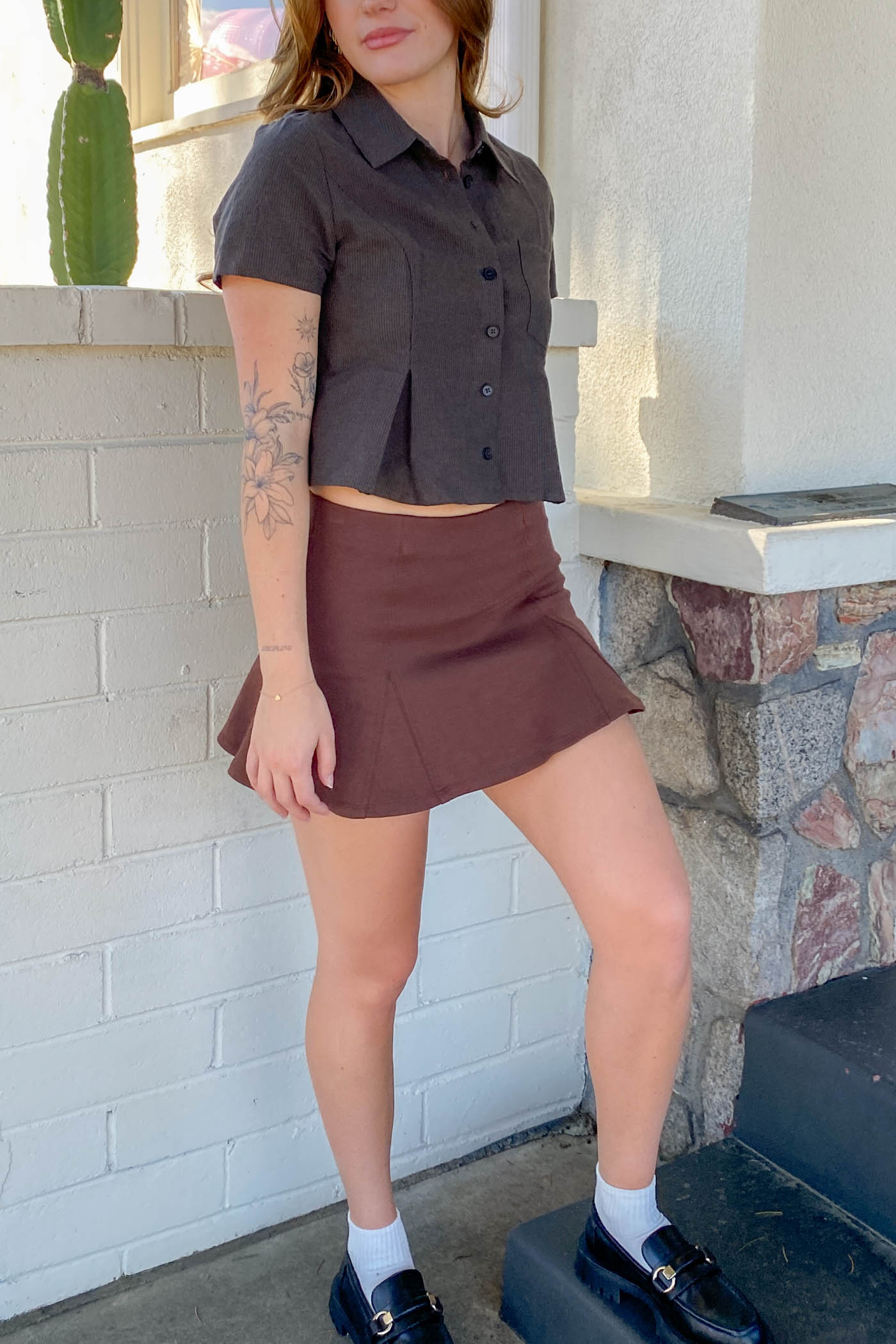 Striped Button Up Top