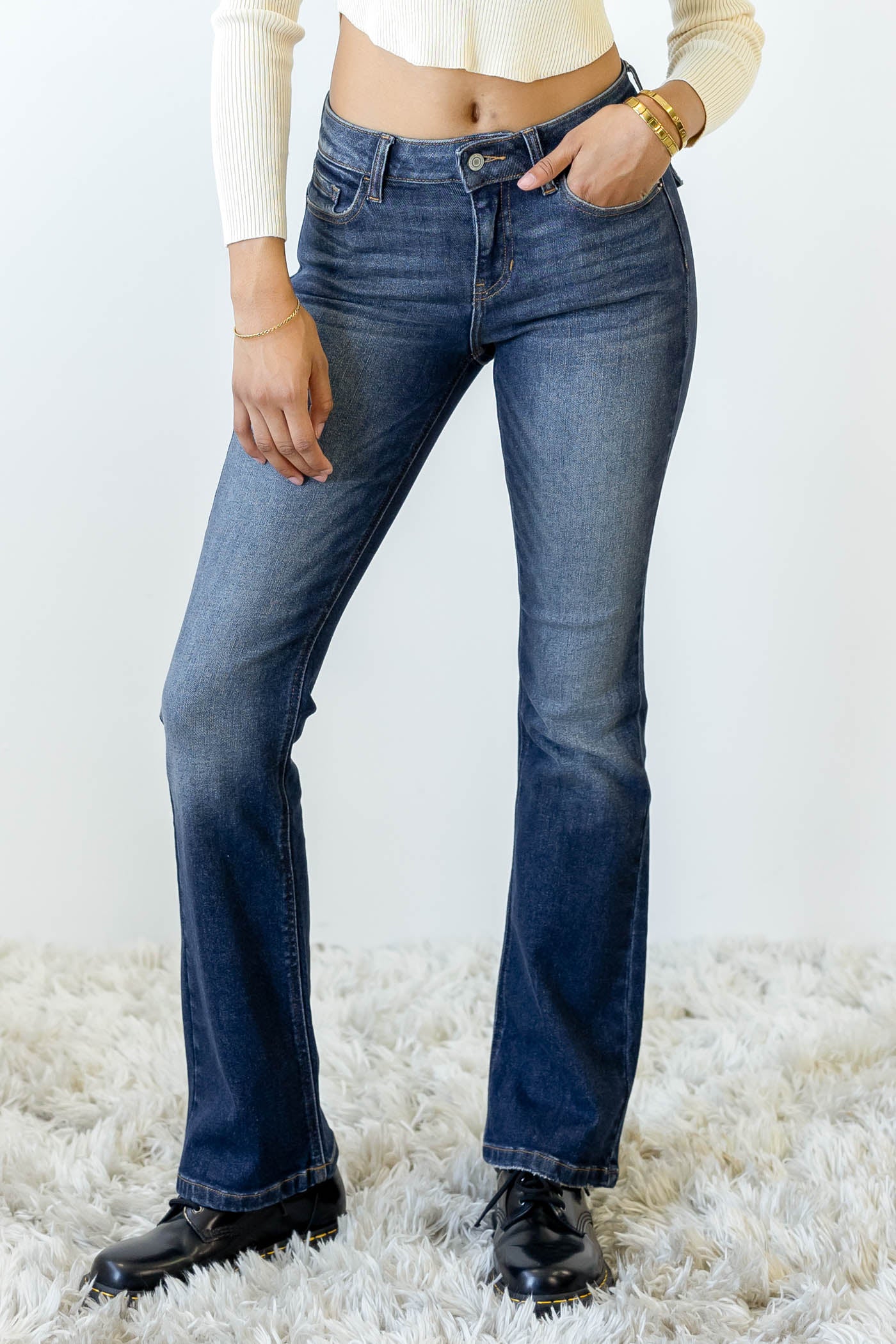 Nectar Premium Denim: The Rockie Mid Rise Bootcut Jeans