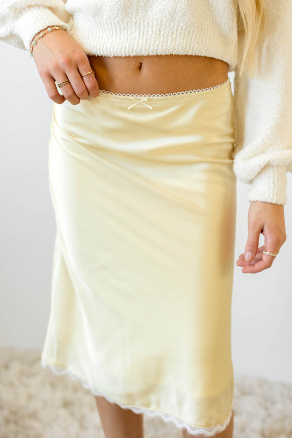Satin Midi Skirt